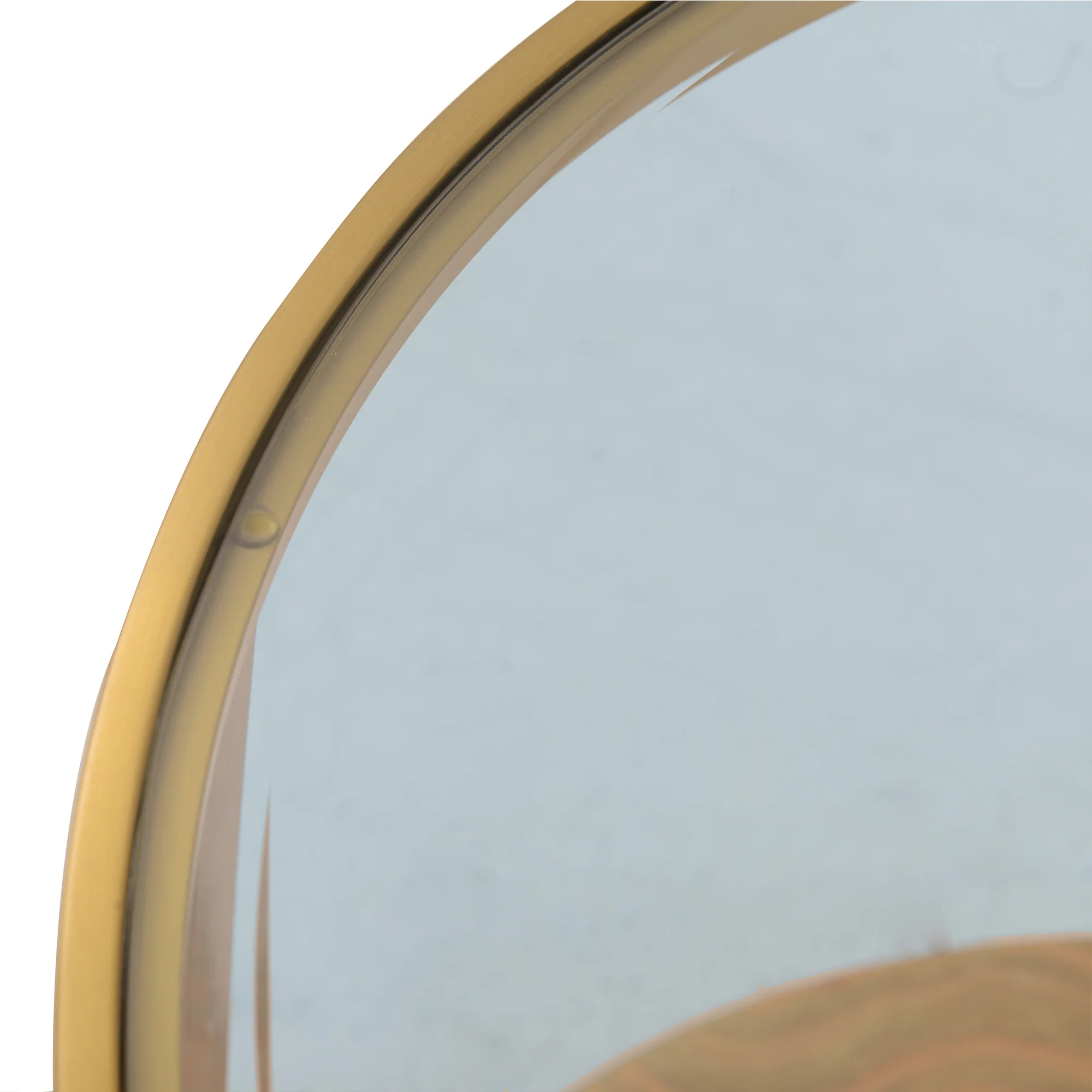 Hattie Glass Top End Table with Brushed Gold Legs By Armen Living - Image 4