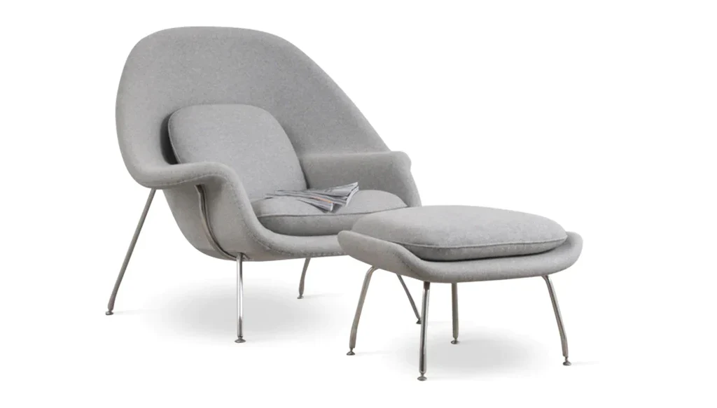 Haven Lounge Chair & Ottoman, Black By Modholic - Image 11