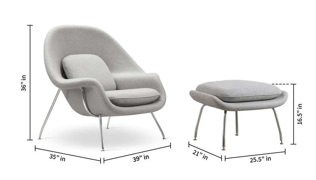 Haven Lounge Chair & Ottoman, Black By Modholic - Image 12