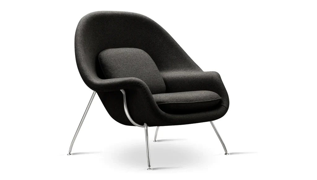 Haven Lounge Chair & Ottoman, Black By Modholic - Image 2