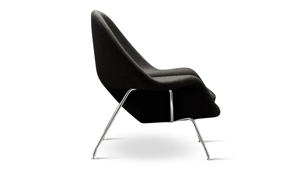 Haven Lounge Chair & Ottoman, Black By Modholic - Image 5