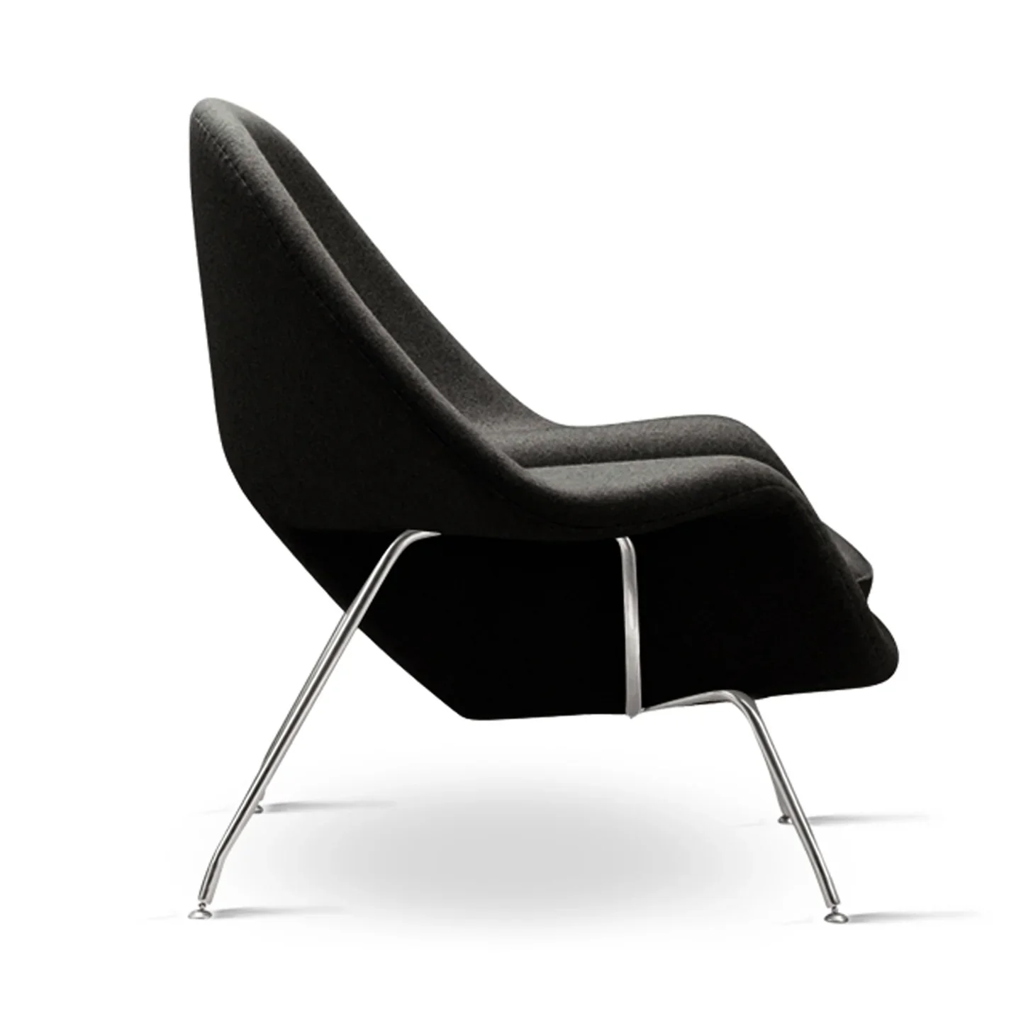 Haven Lounge Chair & Ottoman, Black By World Modern Design - Image 4