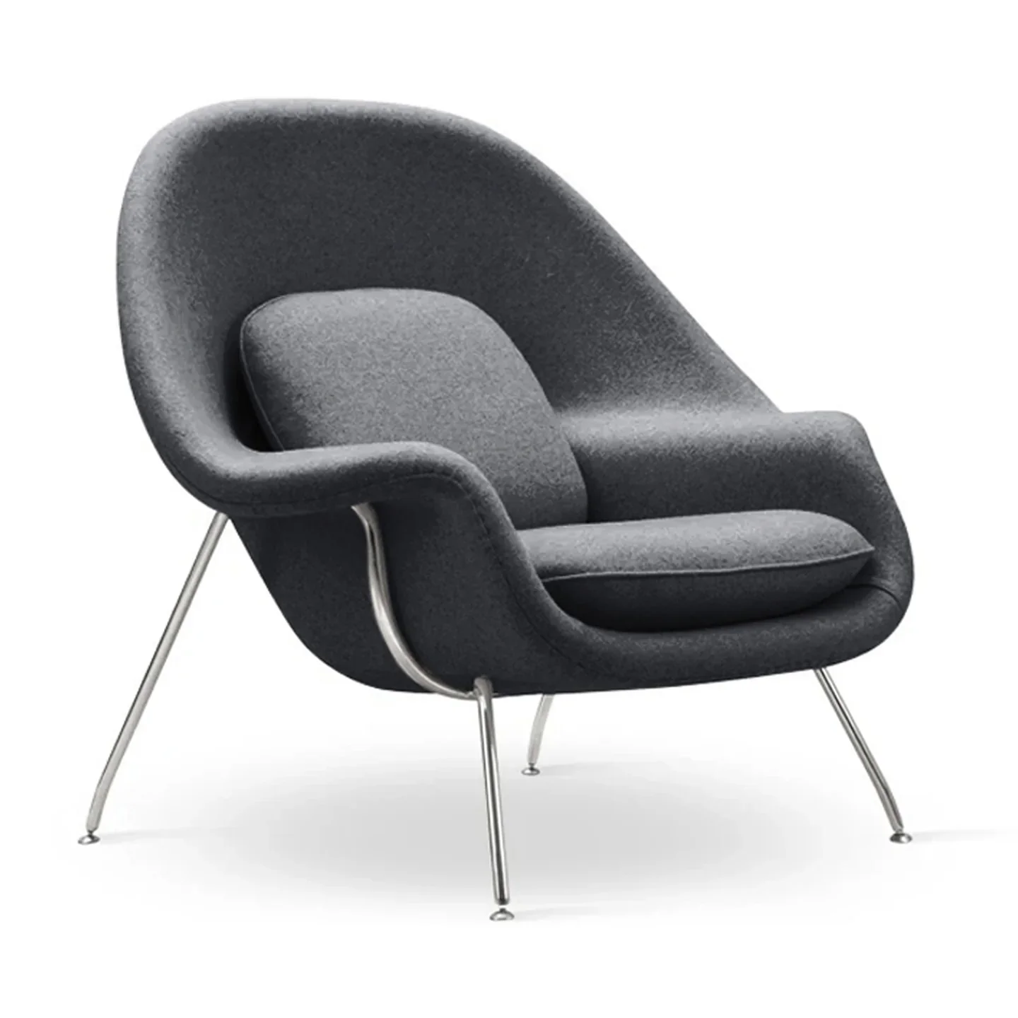 Haven Lounge Chair & Ottoman, Dark Gray By World Modern Design - Image 2