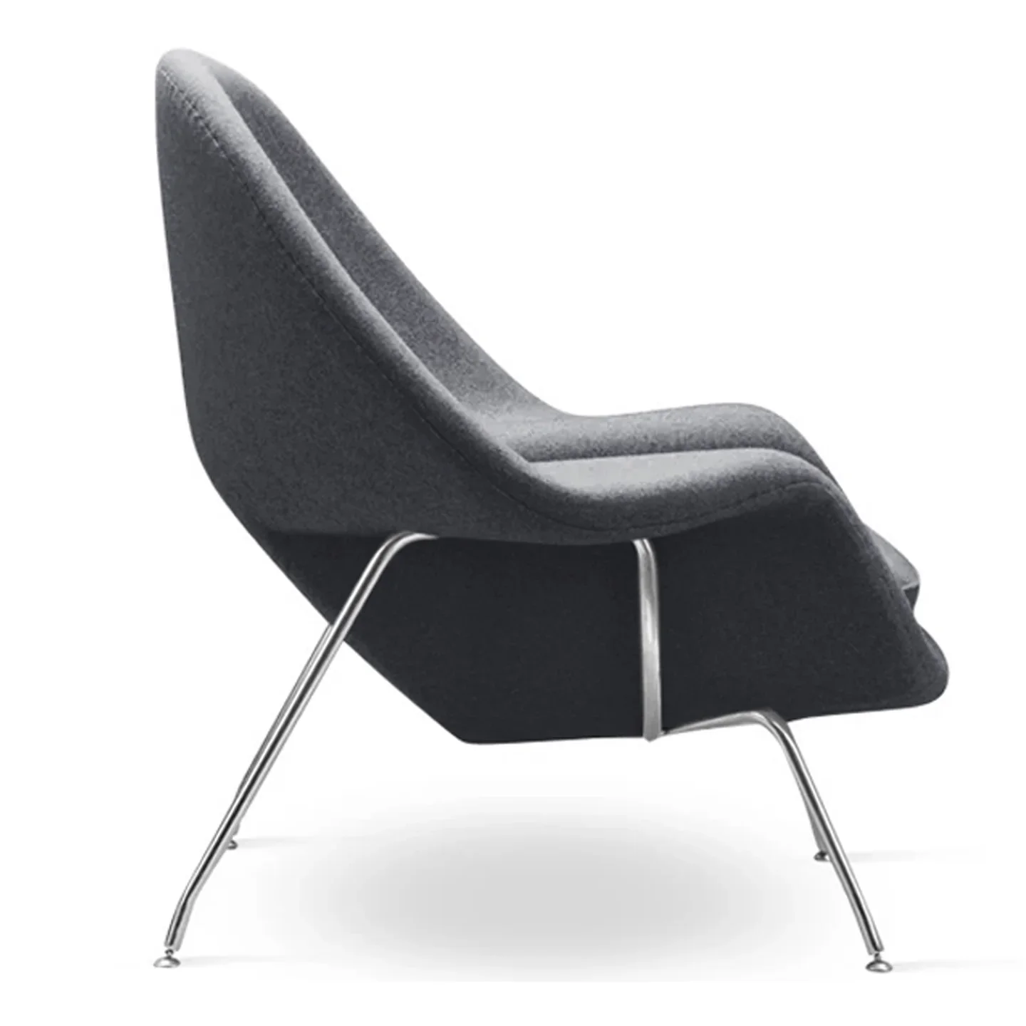 Haven Lounge Chair & Ottoman, Dark Gray By World Modern Design - Image 5