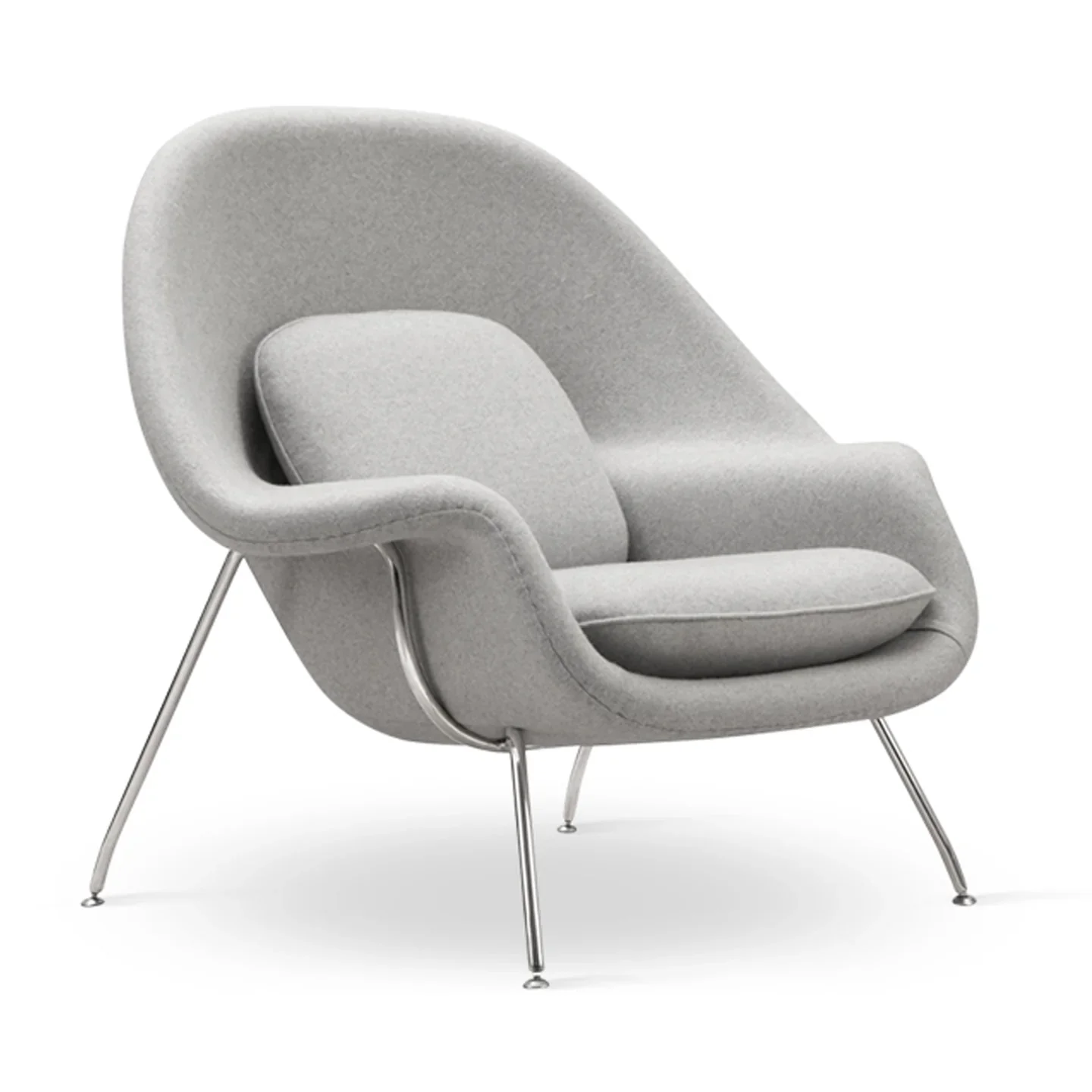 Haven Lounge Chair & Ottoman, Light Gray By World Modern Design - Image 5