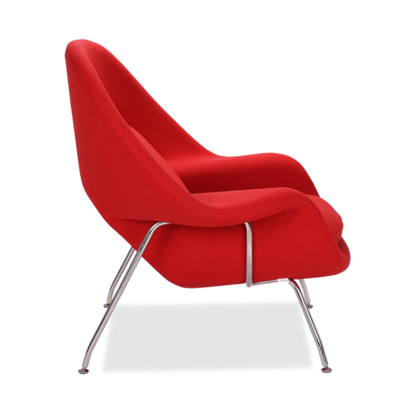Haven Lounge Chair & Ottoman, Red By World Modern Design - Image 4