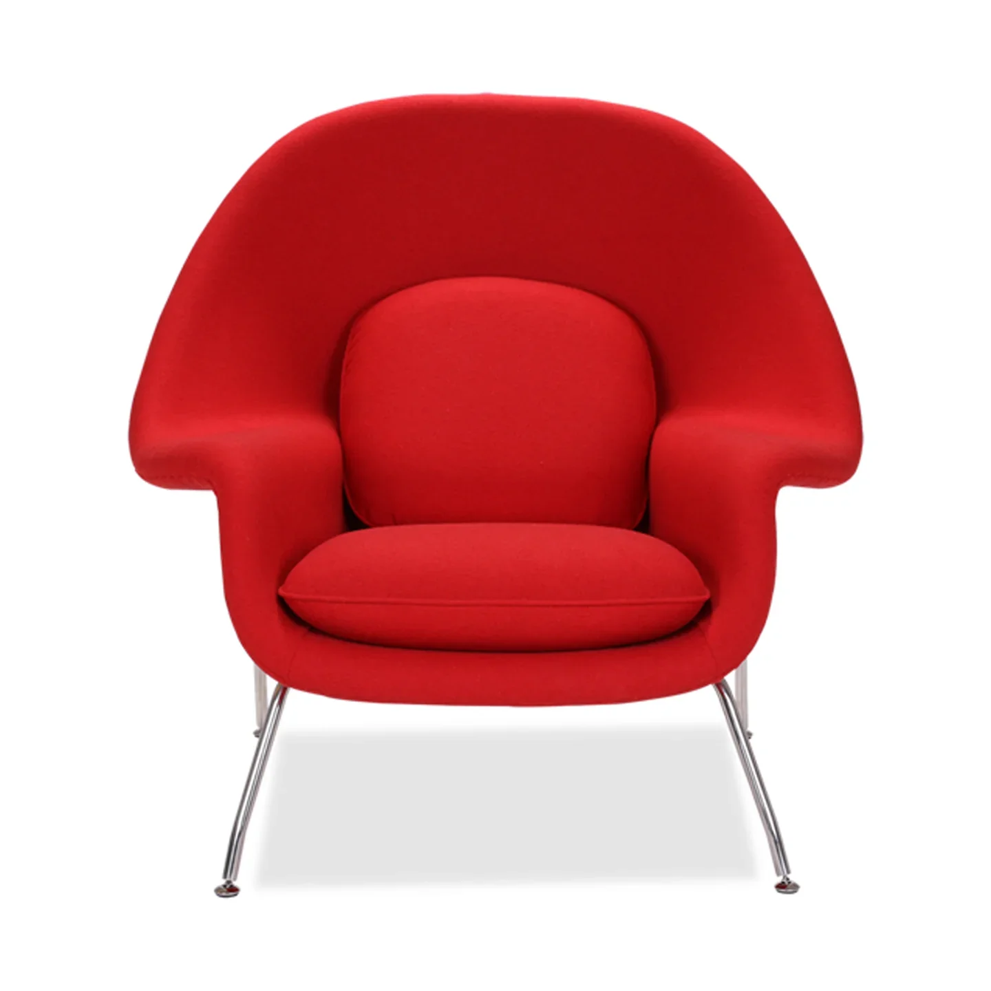 Haven Lounge Chair & Ottoman, Red By World Modern Design - Image 5