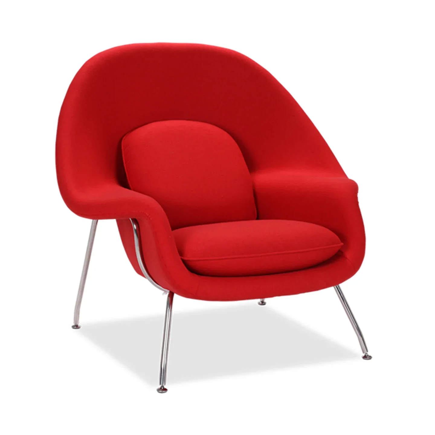 Haven Lounge Chair & Ottoman, Red By World Modern Design - Image 6