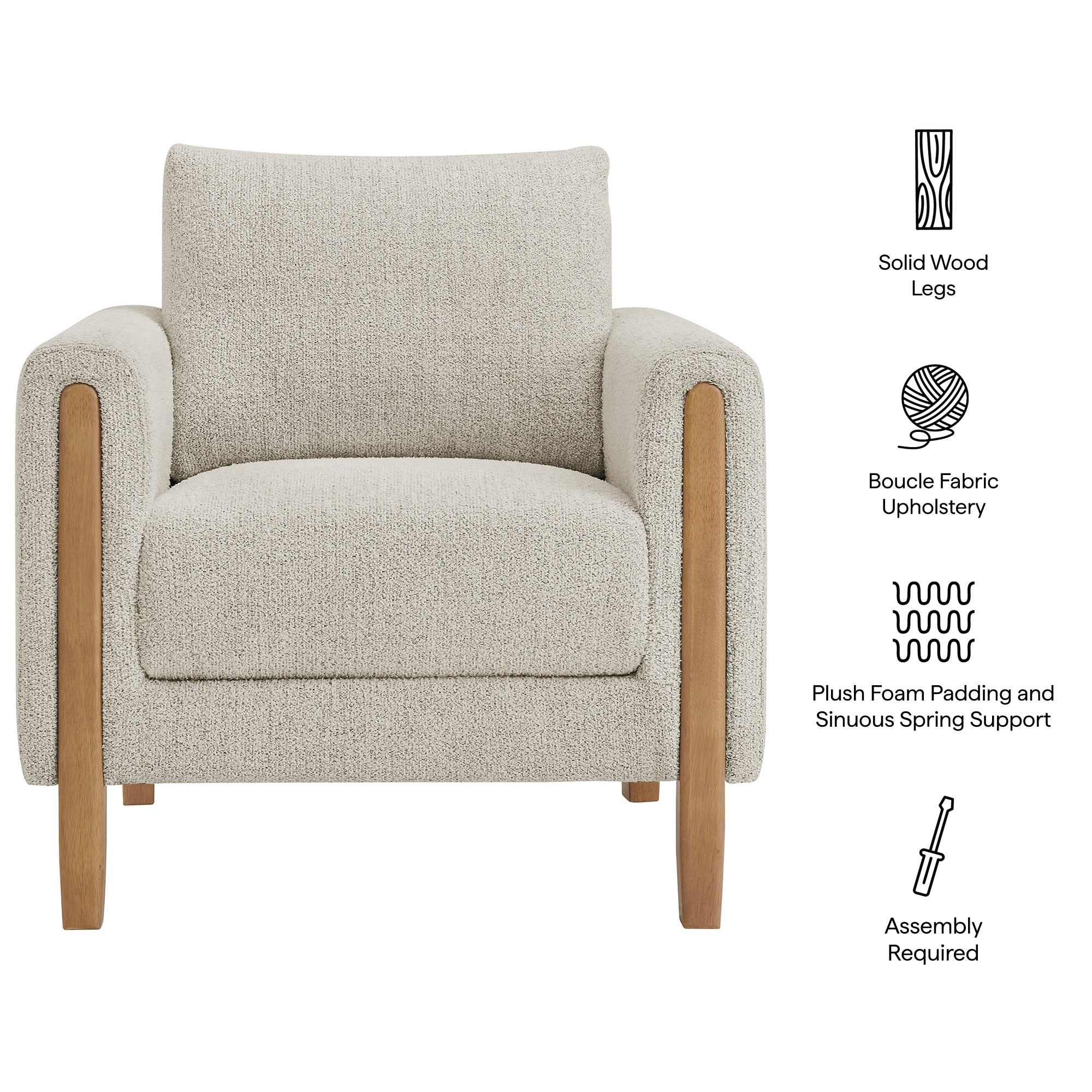 Hawken Boucle Fabric Accent Armchair by Modway - Image 17