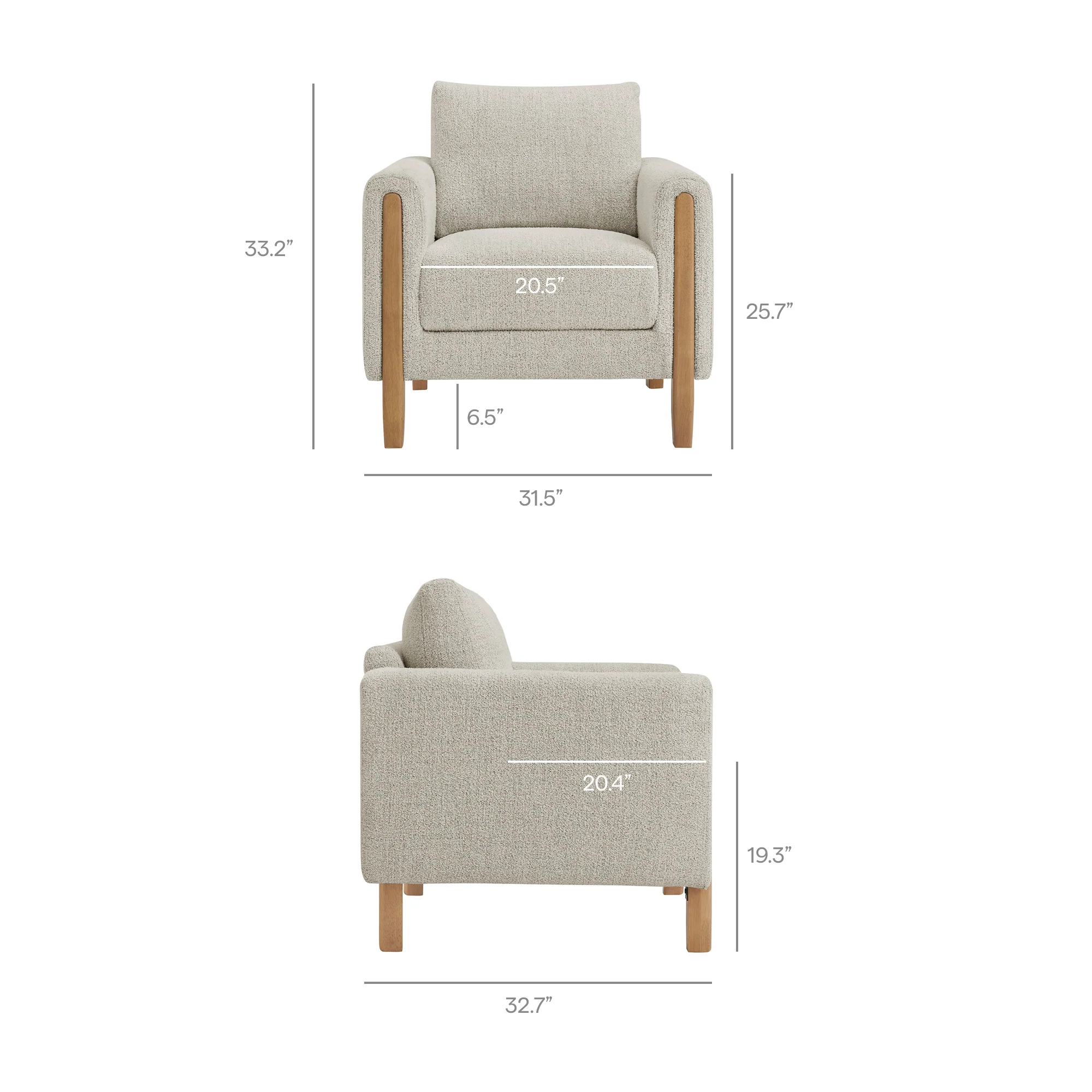 Hawken Boucle Fabric Accent Armchair by Modway - Image 18