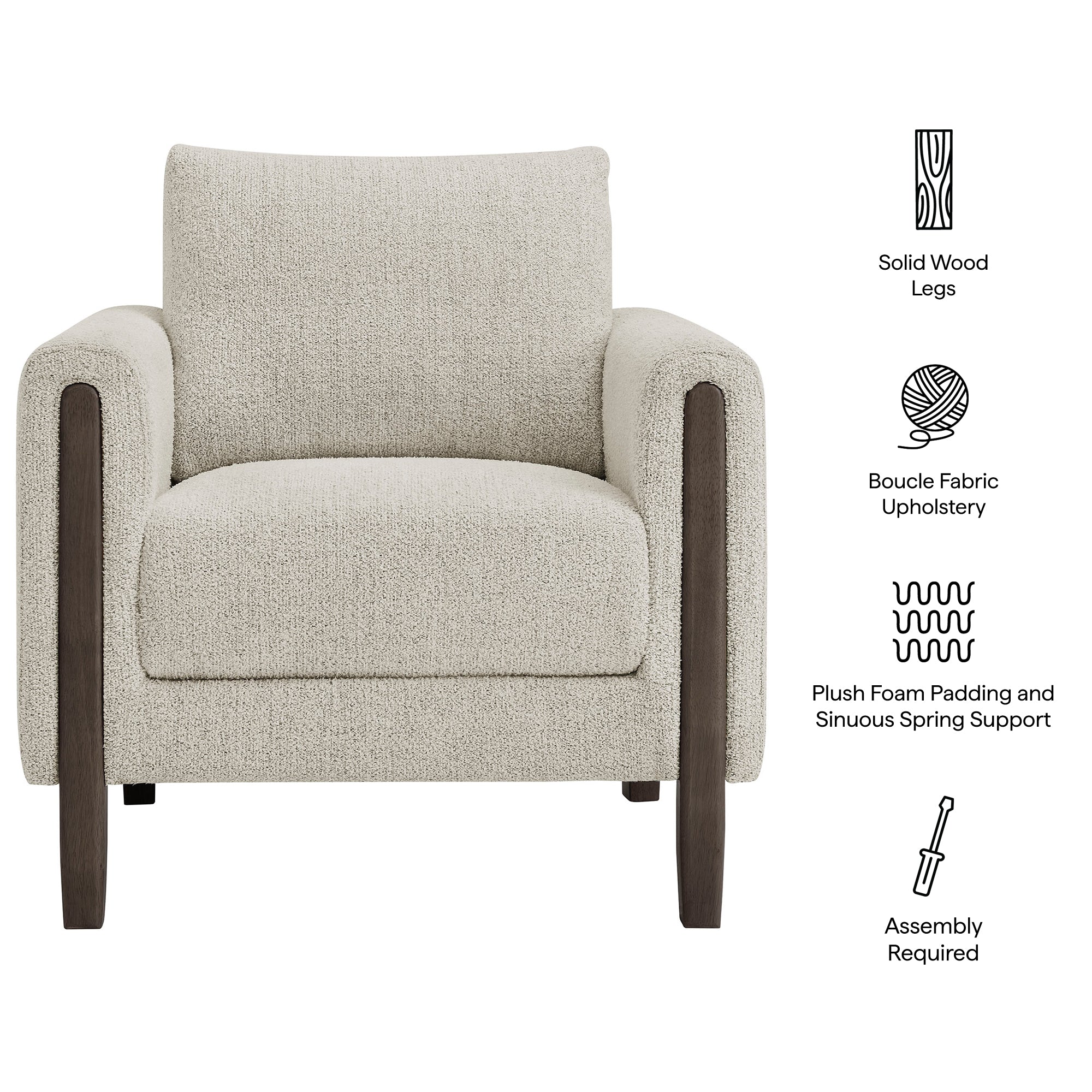 Hawken Boucle Fabric Accent Armchair by Modway - Image 26
