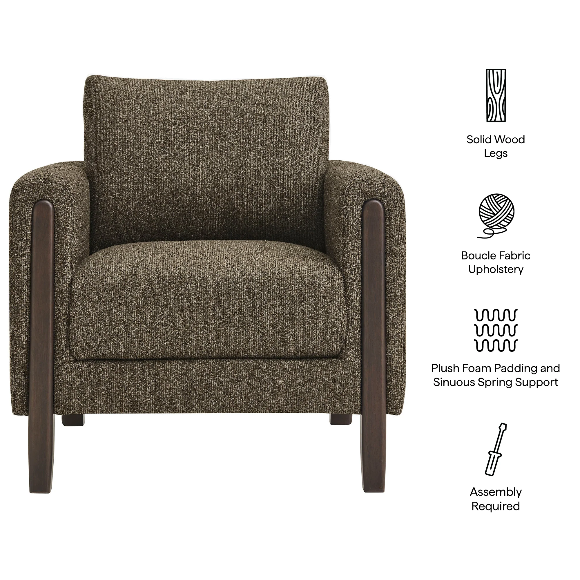 Hawken Boucle Fabric Accent Armchair by Modway - Image 8