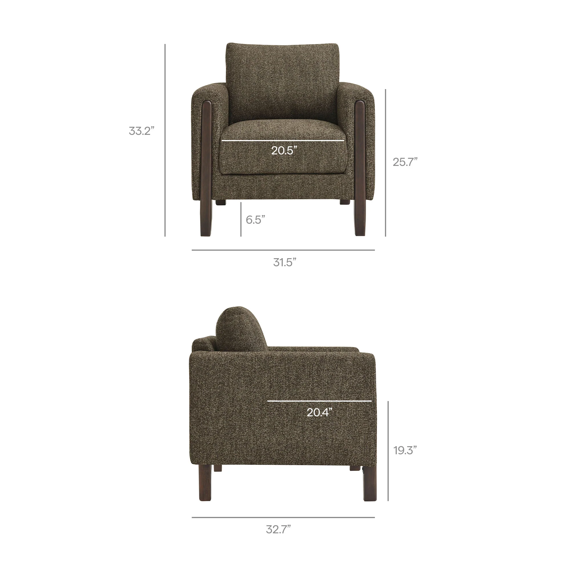 Hawken Boucle Fabric Accent Armchair by Modway - Image 9