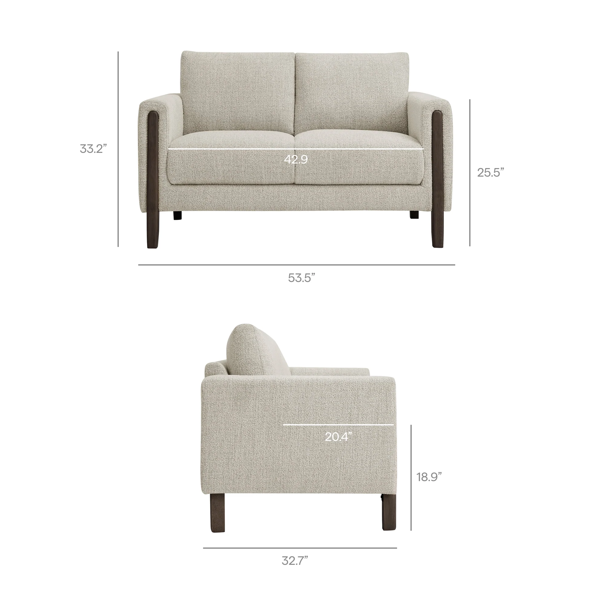 Hawken Boucle Fabric Loveseat by Modway - Image 27