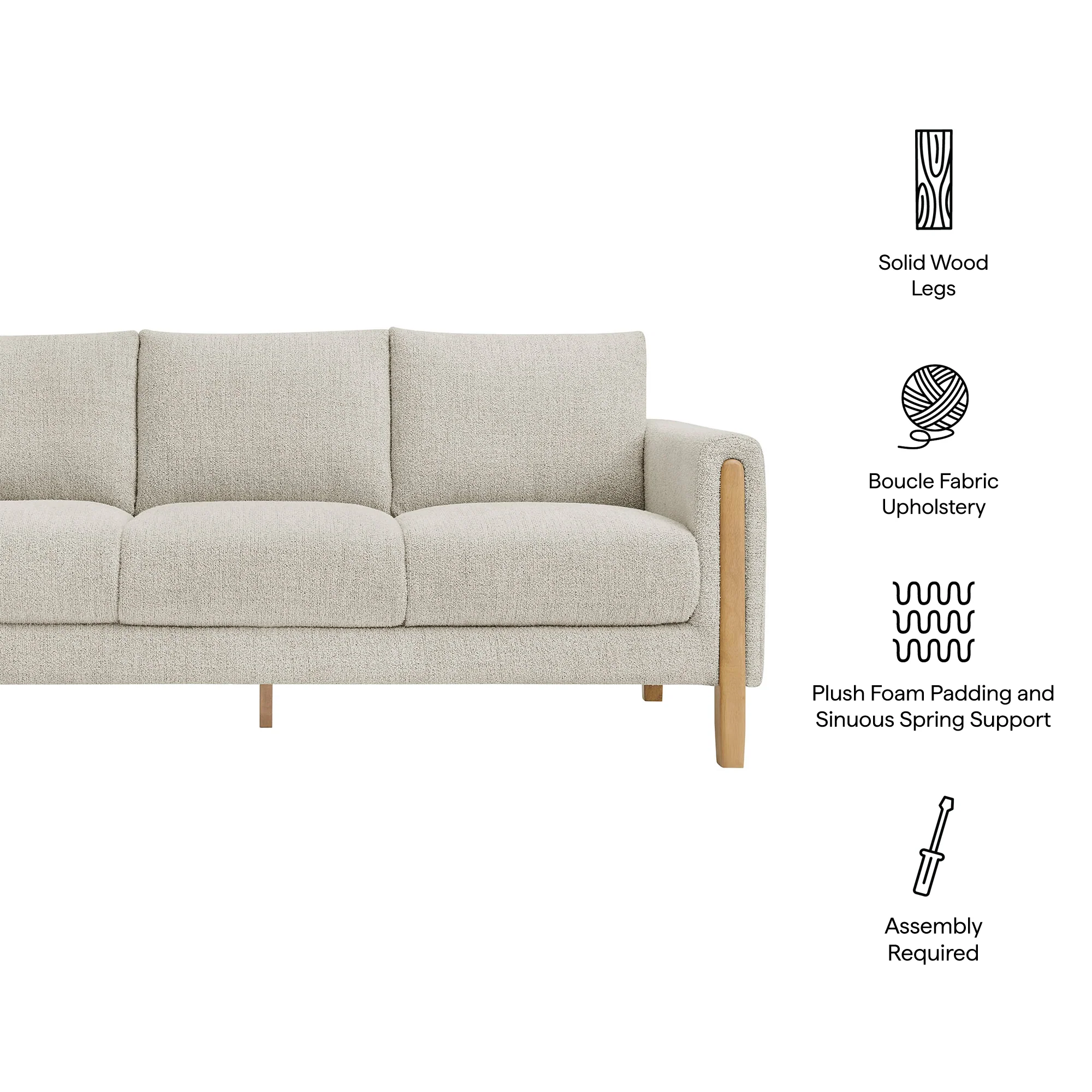Hawken Boucle Fabric Sofa by Modway - Image 17