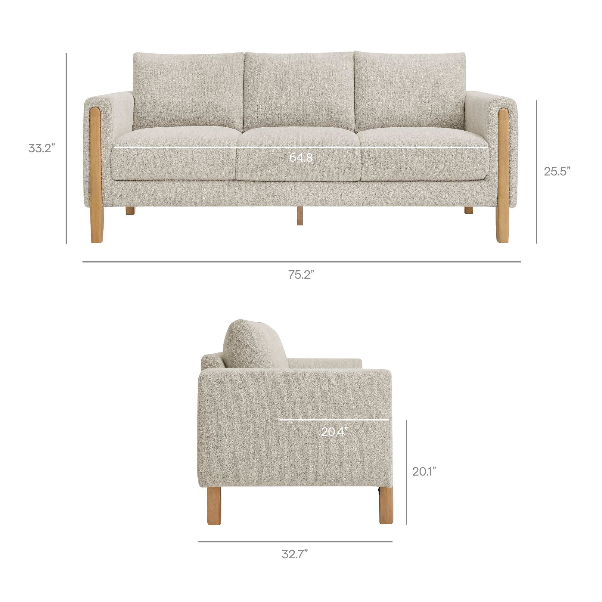 Hawken Boucle Fabric Sofa by Modway - Image 18