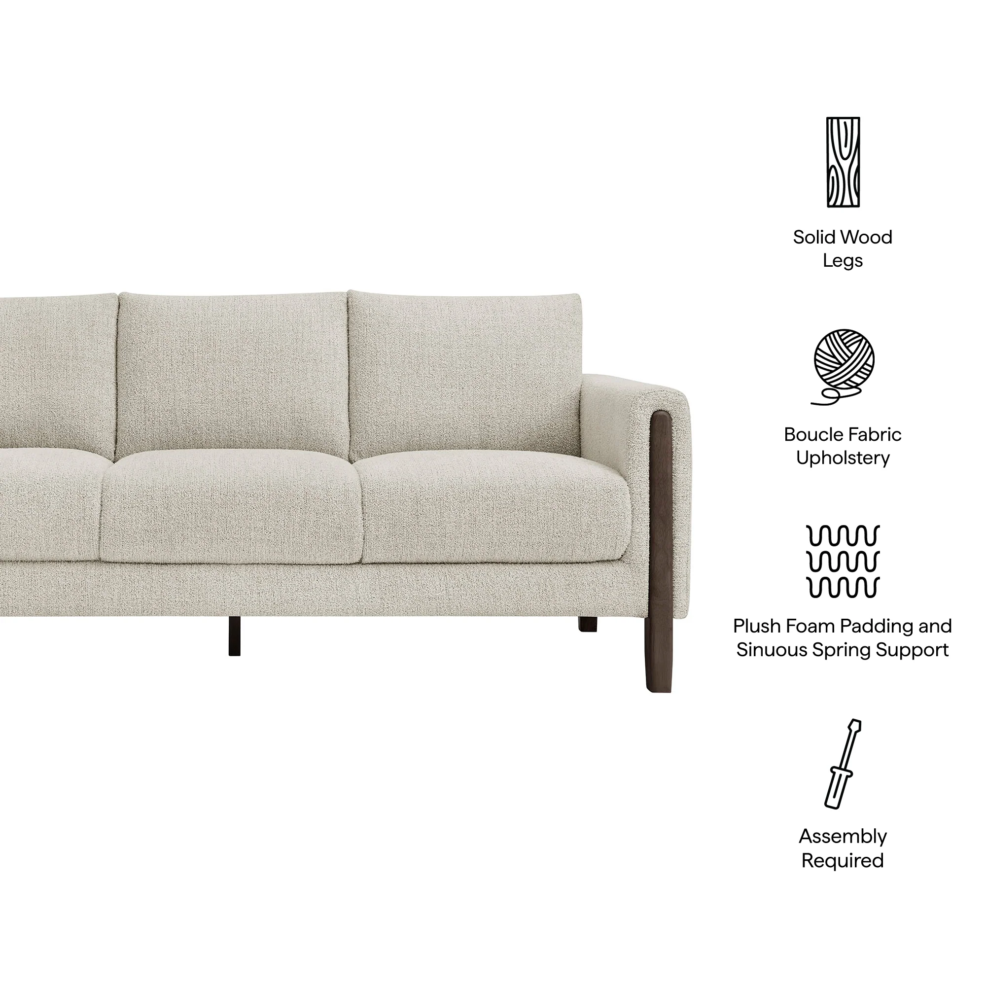 Hawken Boucle Fabric Sofa by Modway - Image 26