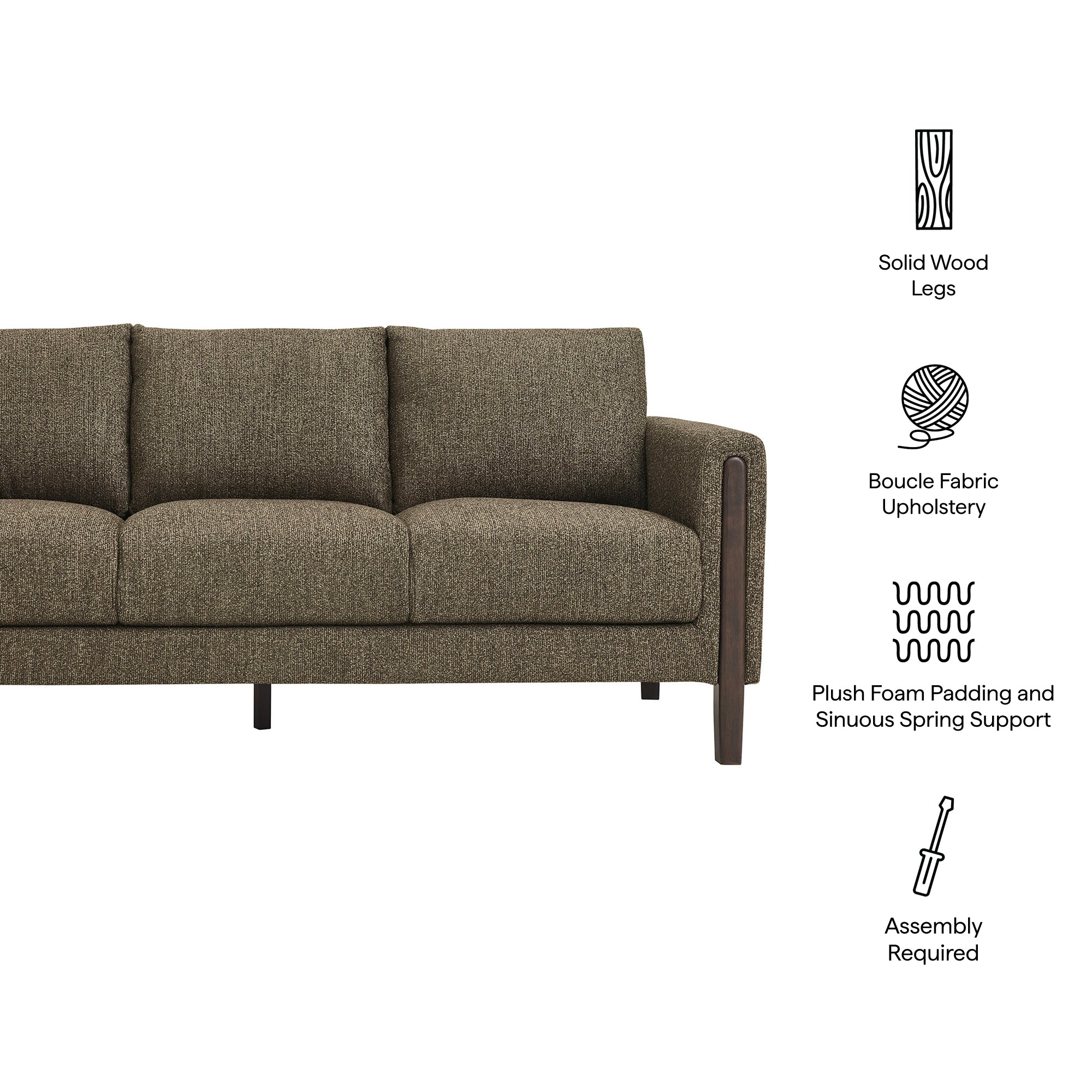 Hawken Boucle Fabric Sofa by Modway - Image 8