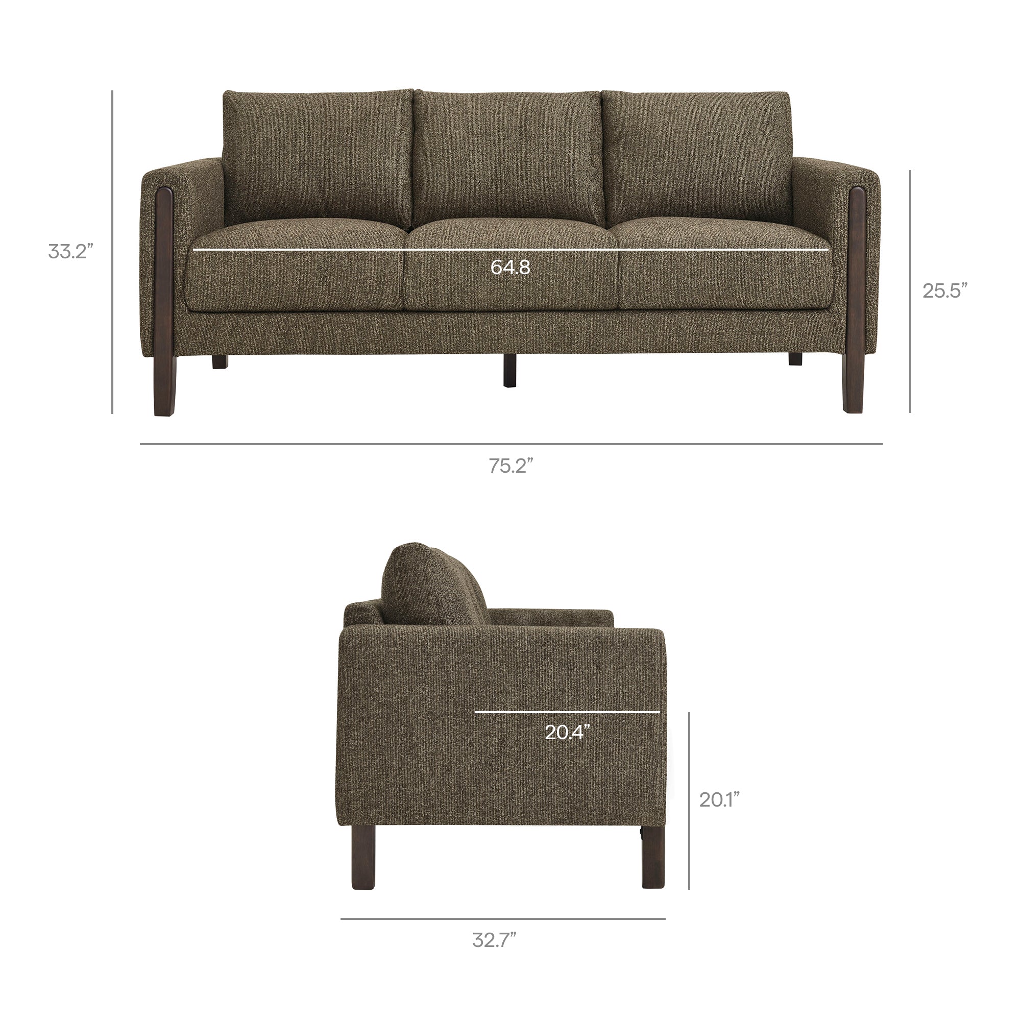 Hawken Boucle Fabric Sofa by Modway - Image 9