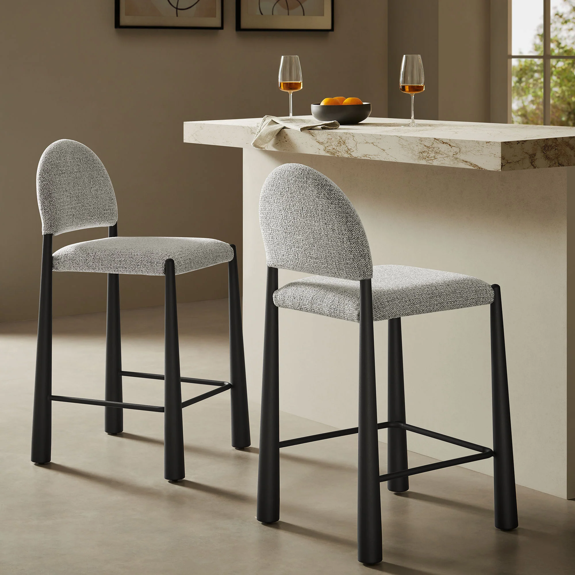 Hayley Upholstered Fabric Counter Stool by Modway - Image 17