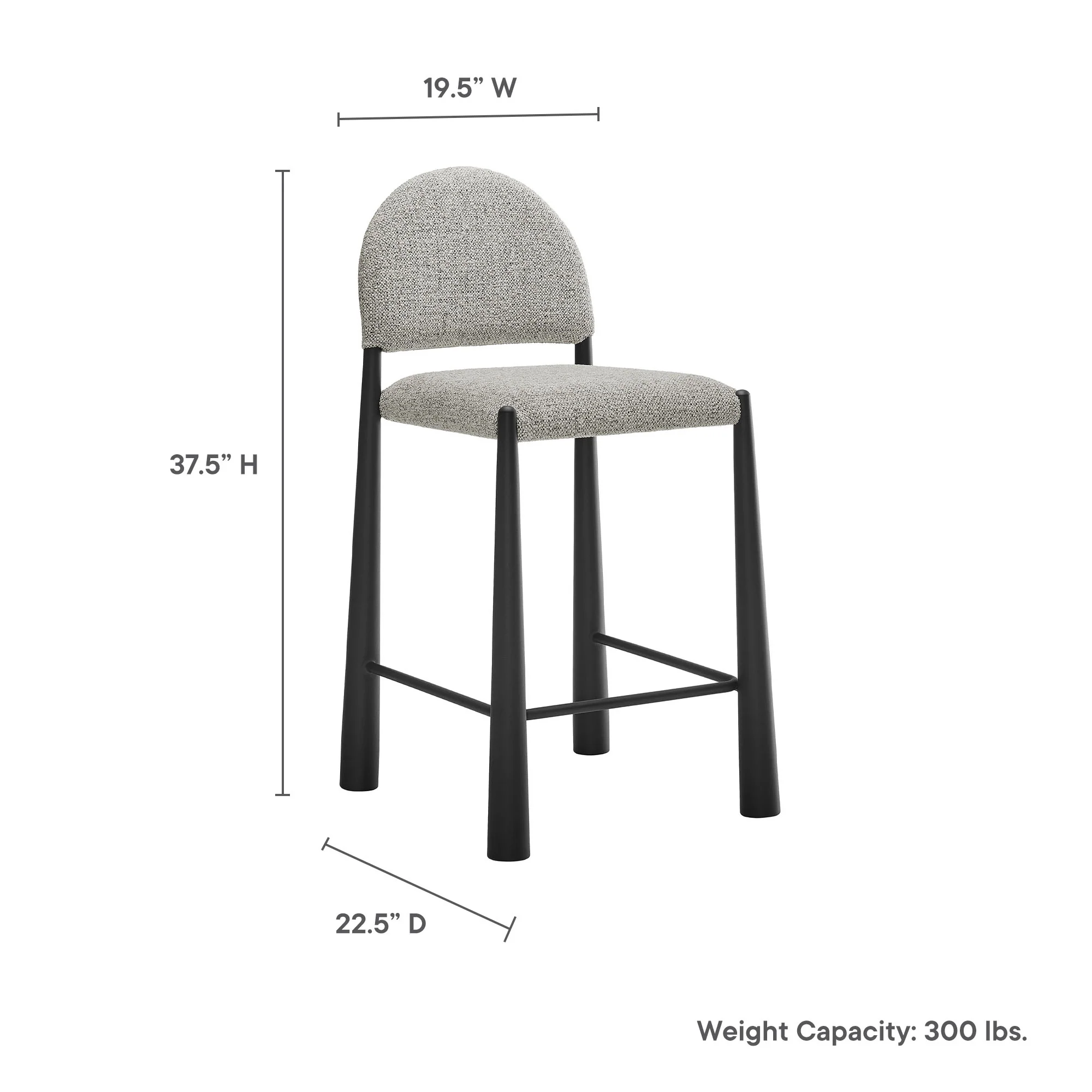 Hayley Upholstered Fabric Counter Stool by Modway - Image 19