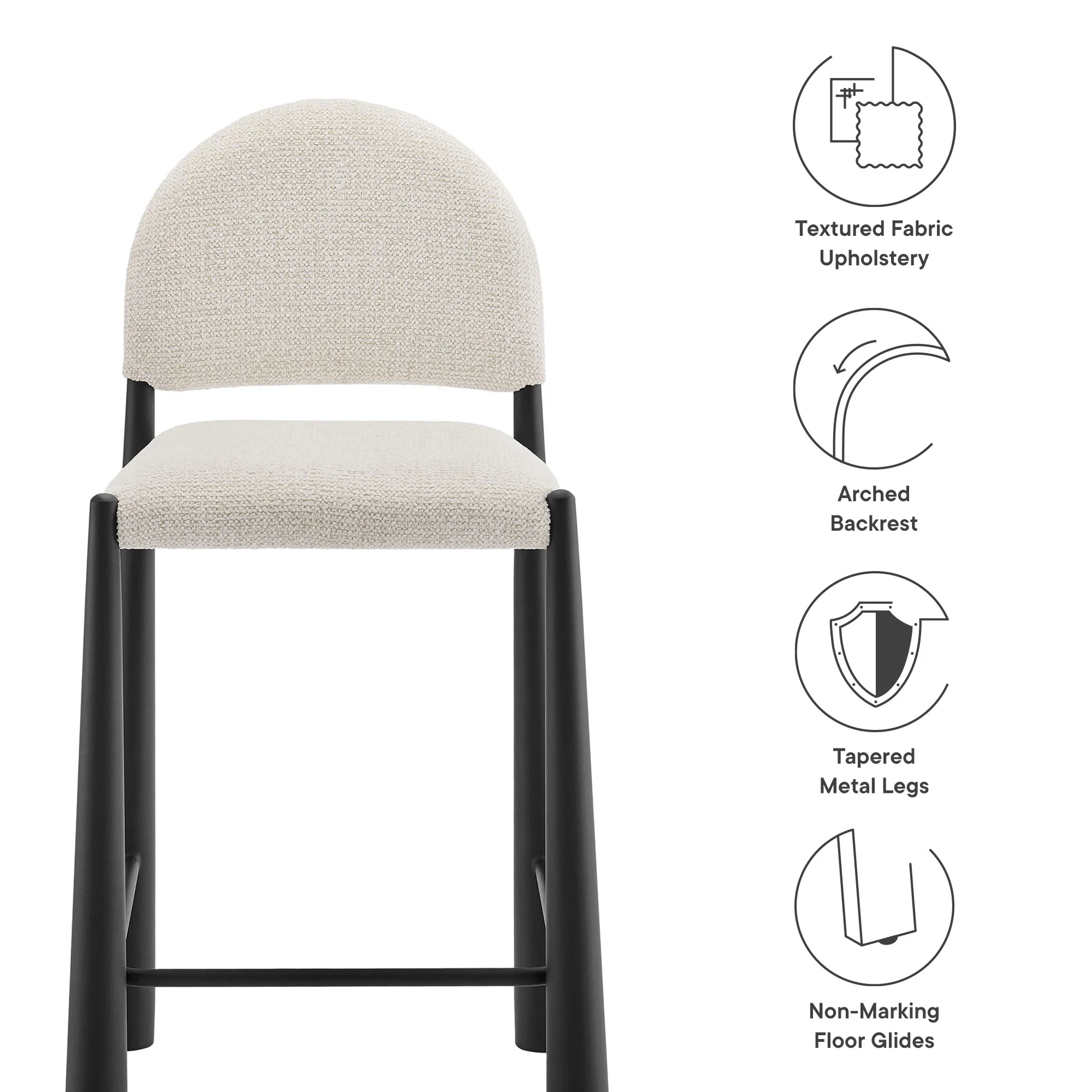 Hayley Upholstered Fabric Counter Stool by Modway - Image 28