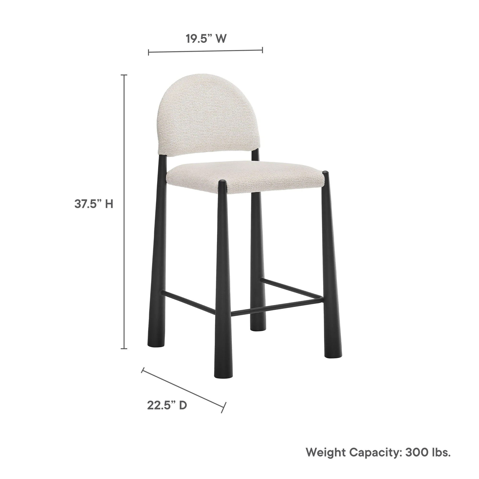 Hayley Upholstered Fabric Counter Stool by Modway - Image 29