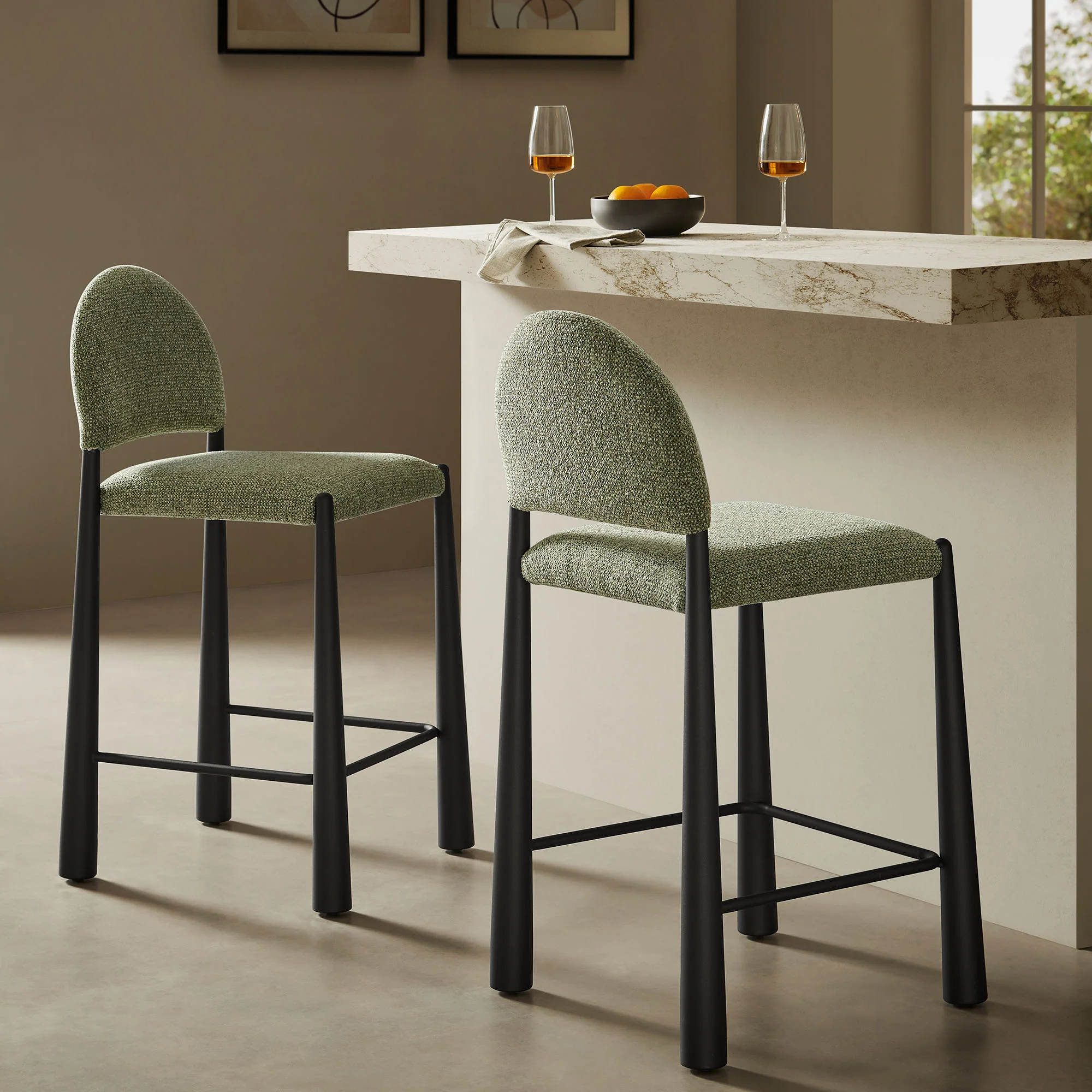 Hayley Upholstered Fabric Counter Stool by Modway - Image 37