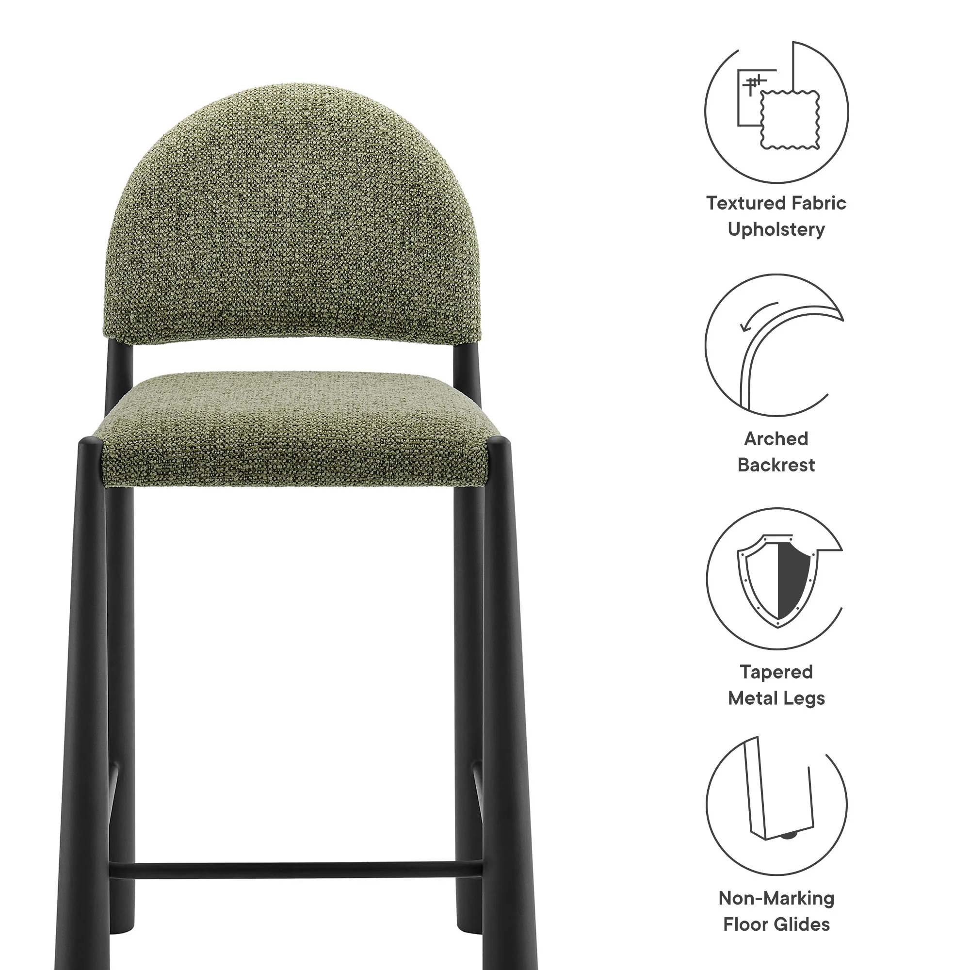 Hayley Upholstered Fabric Counter Stool by Modway - Image 38
