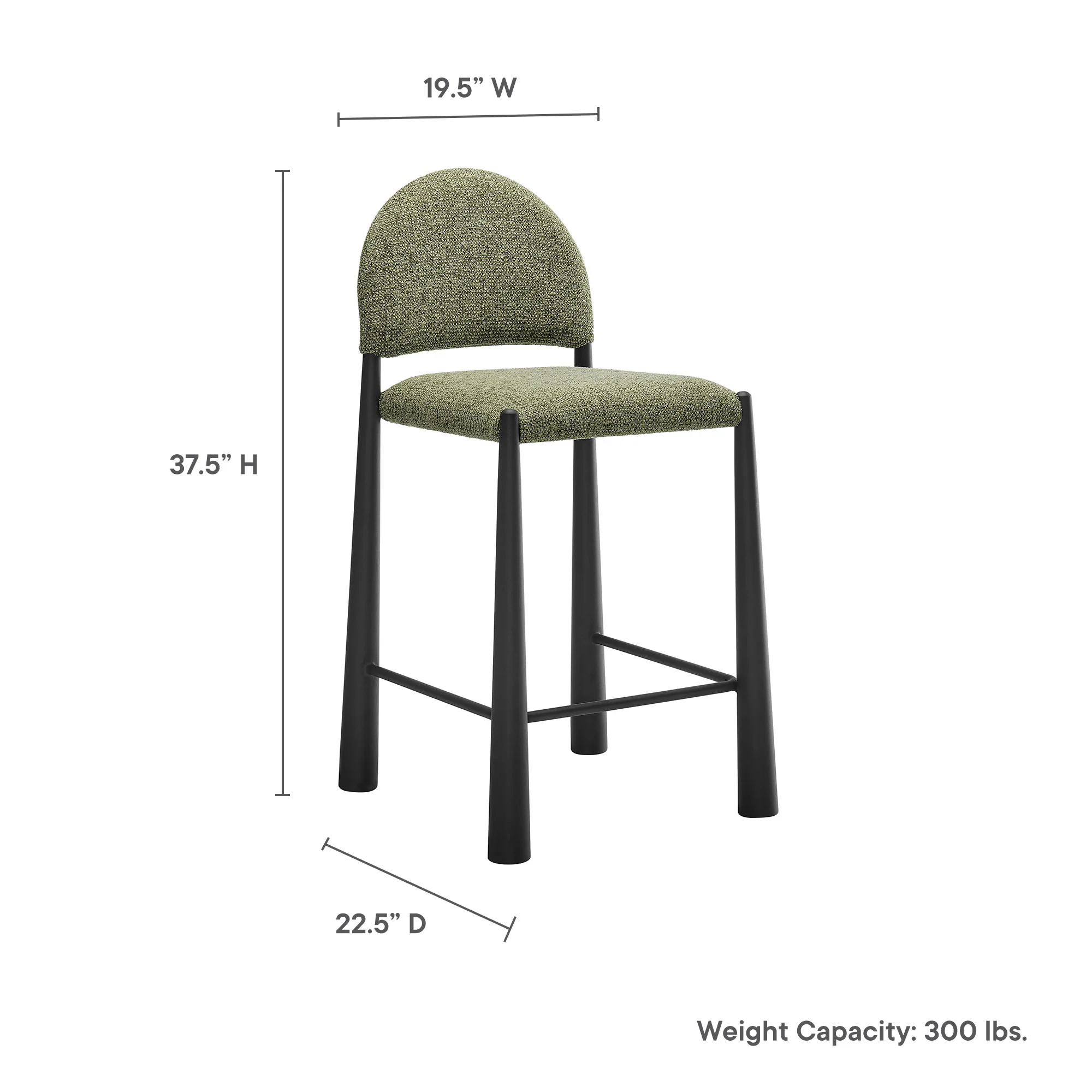 Hayley Upholstered Fabric Counter Stool by Modway - Image 39