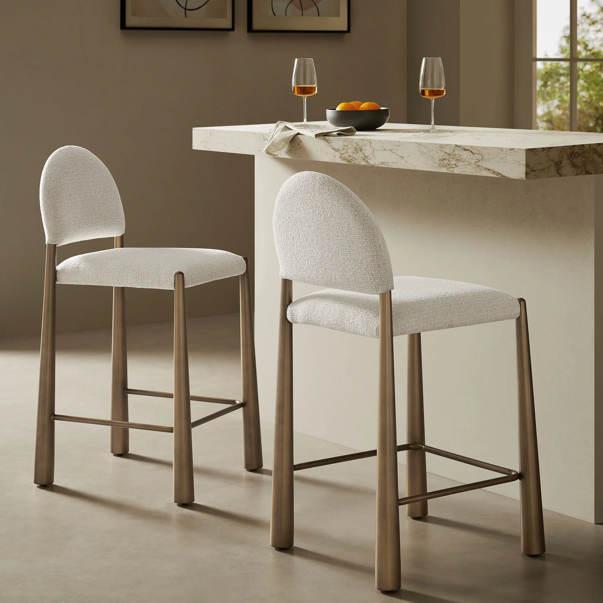 Hayley Upholstered Fabric Counter Stool by Modway - Image 47
