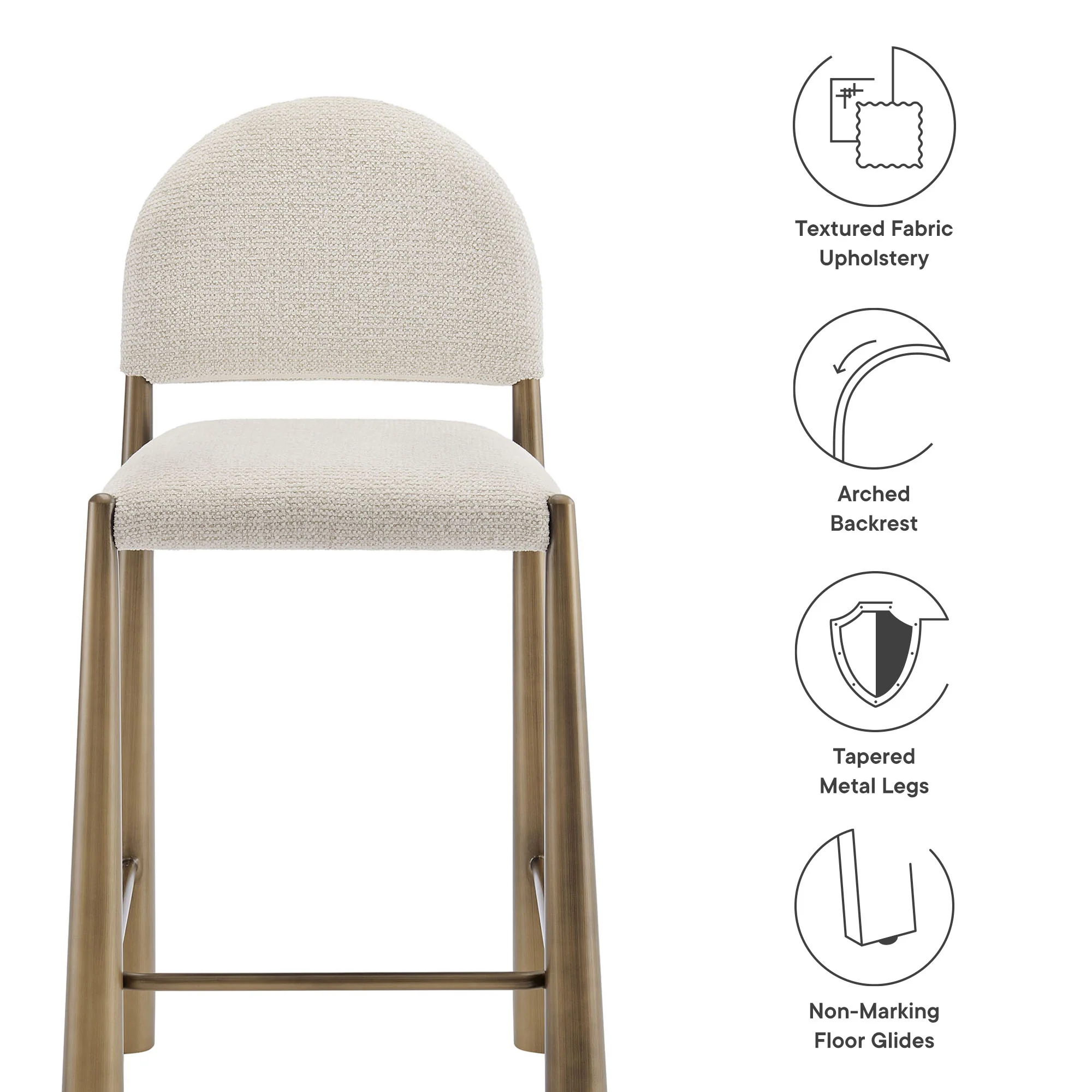 Hayley Upholstered Fabric Counter Stool by Modway - Image 48