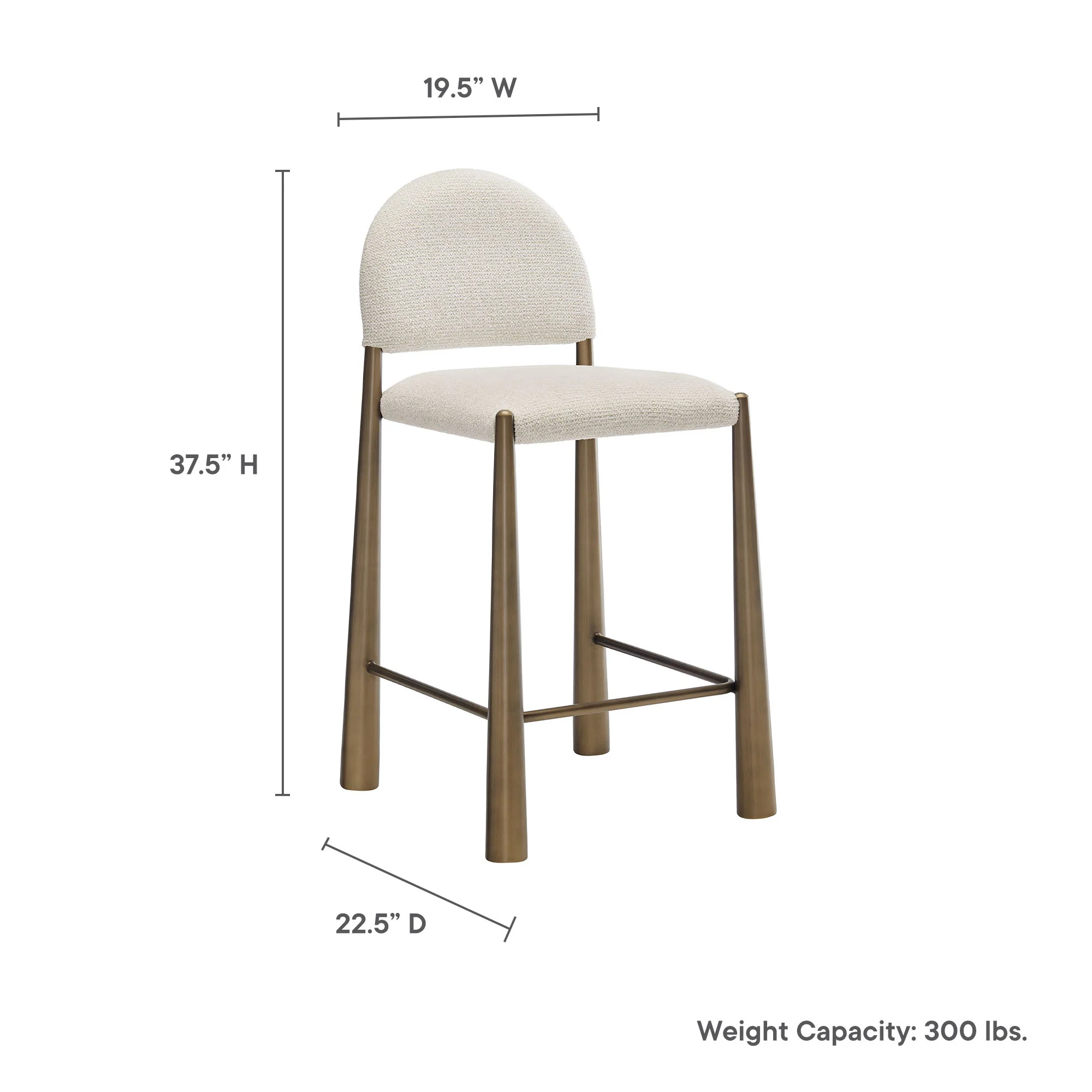 Hayley Upholstered Fabric Counter Stool by Modway - Image 49