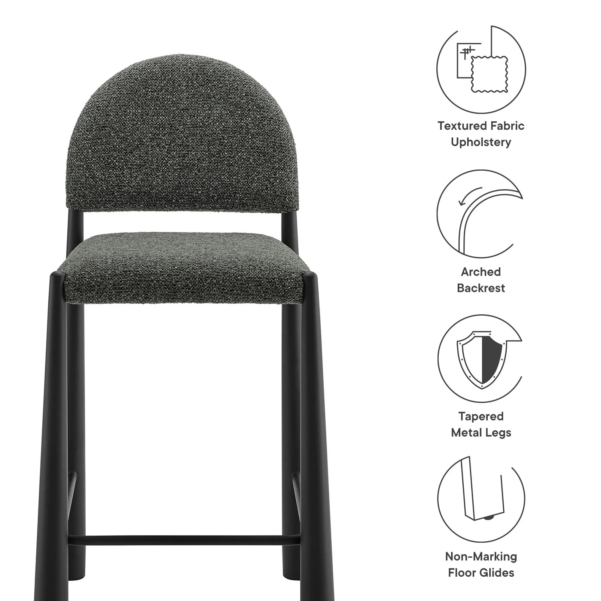 Hayley Upholstered Fabric Counter Stool by Modway - Image 8