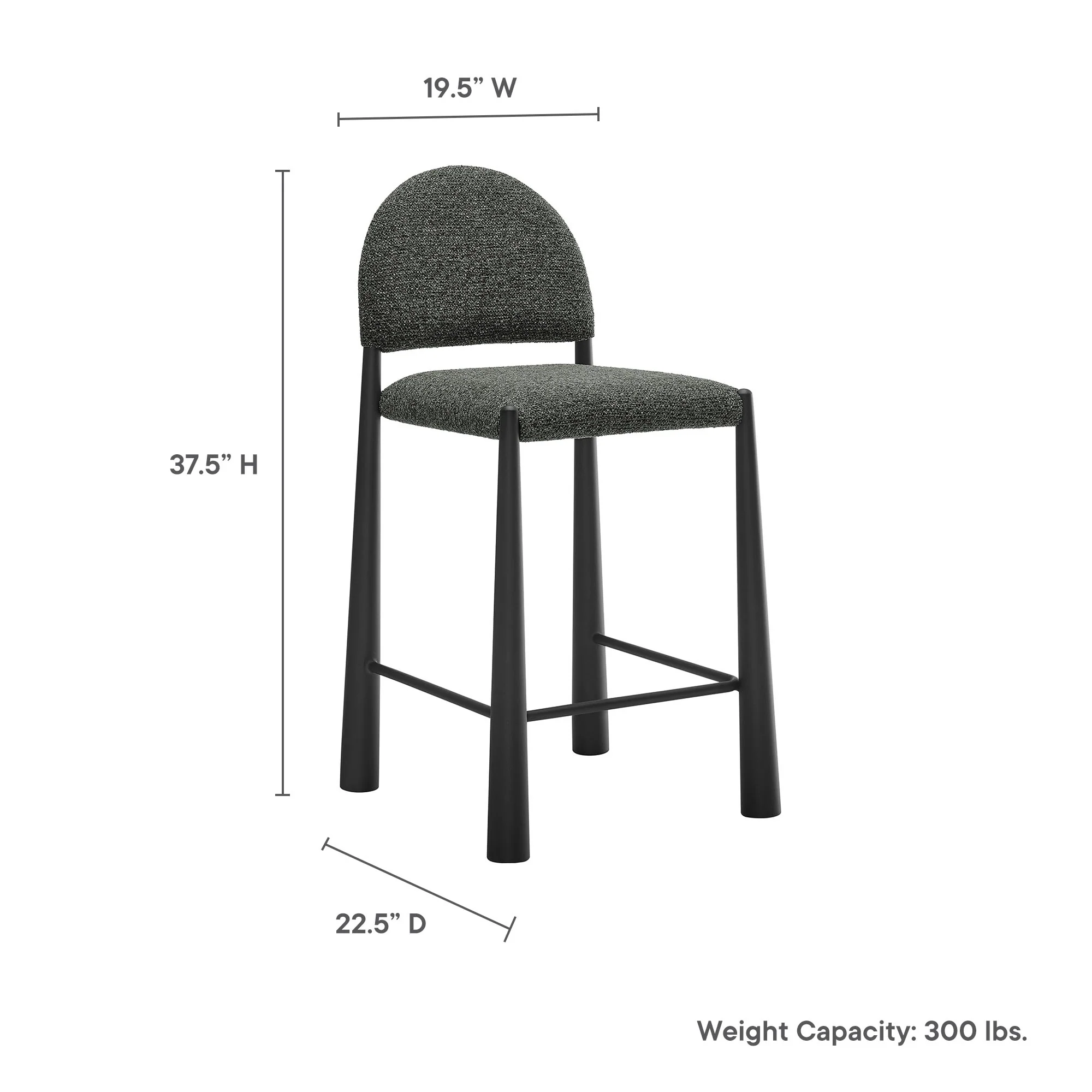 Hayley Upholstered Fabric Counter Stool by Modway - Image 9