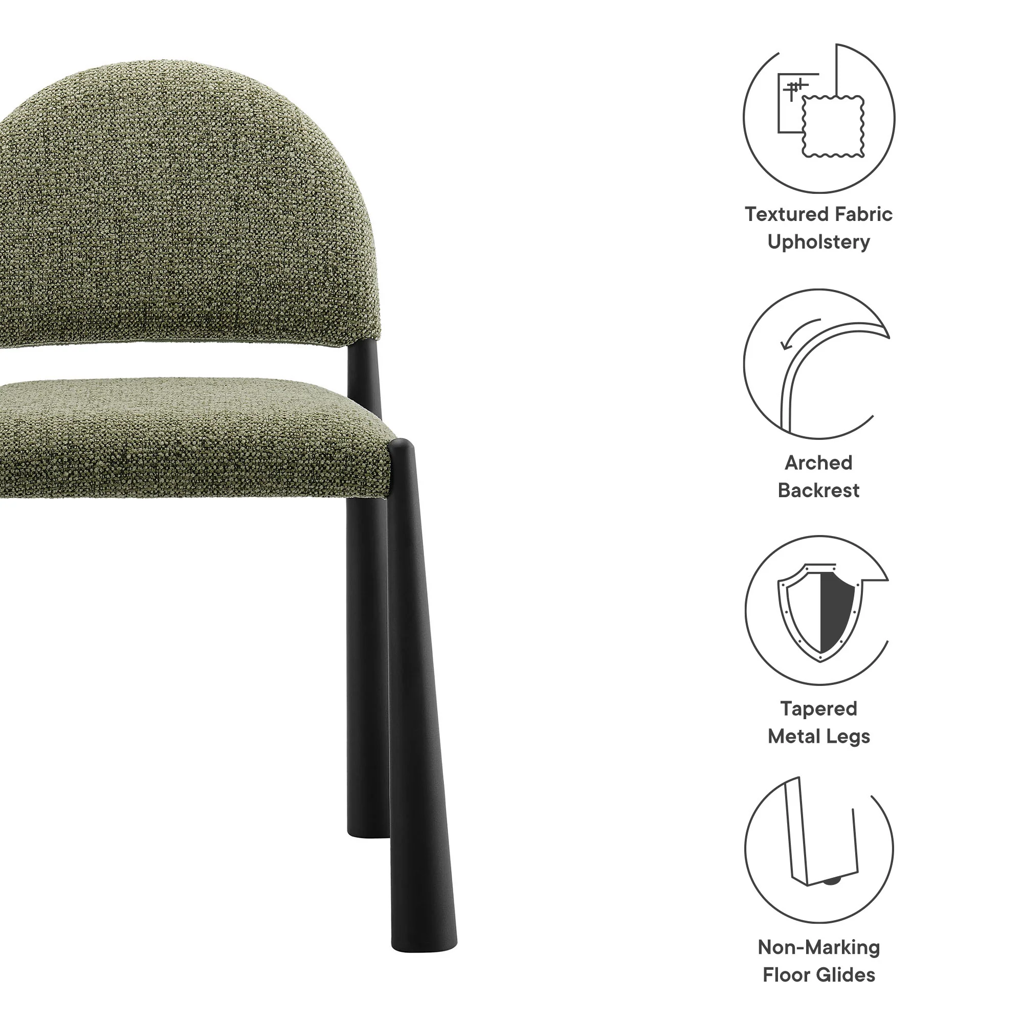Hayley Upholstered Fabric Dining Side Chair by Modway - Image 38