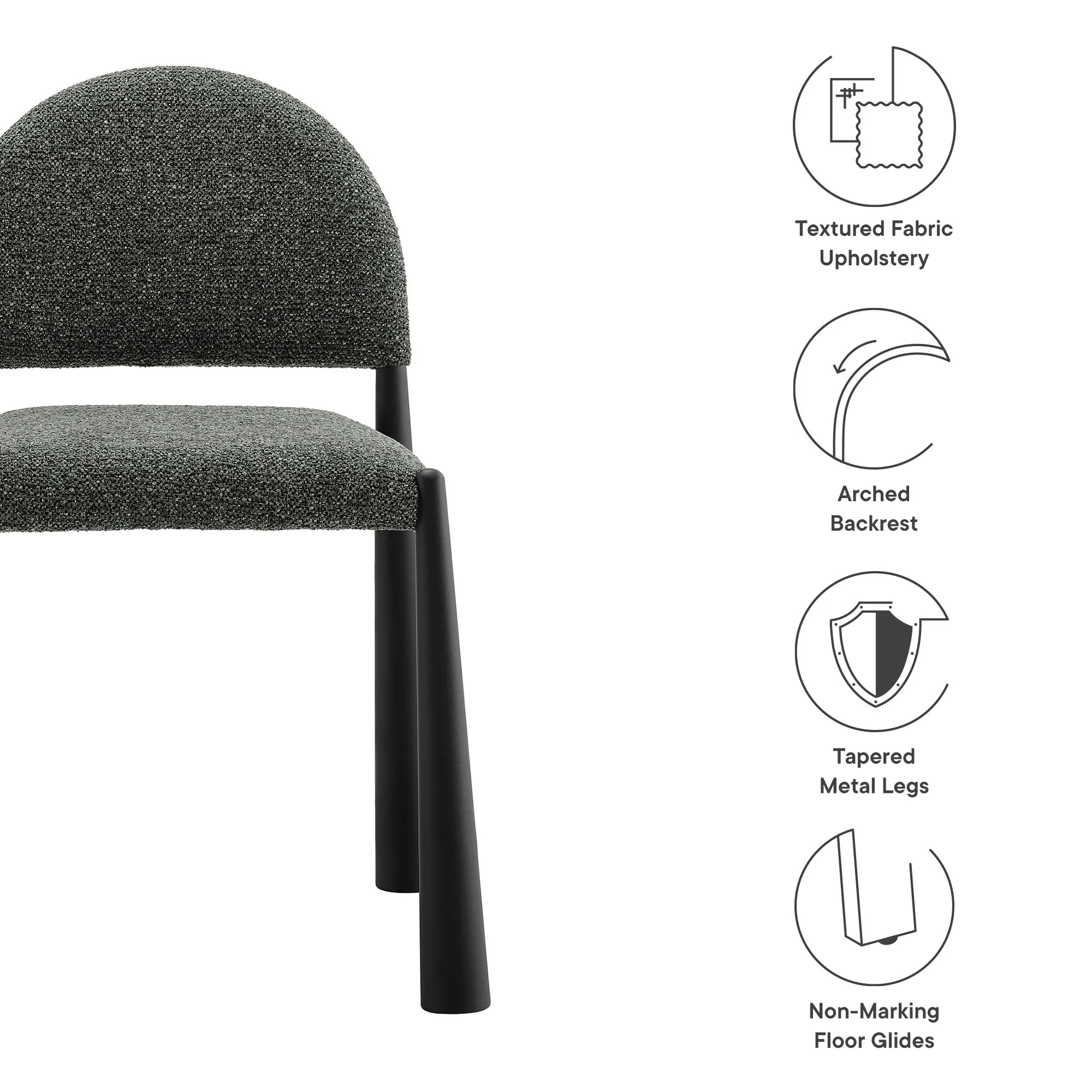 Hayley Upholstered Fabric Dining Side Chair by Modway - Image 8