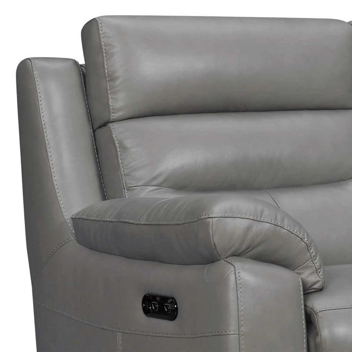Hayward 82" Dove Gray Genuine Leather Power Reclining Sofa By Armen Living - Image 19