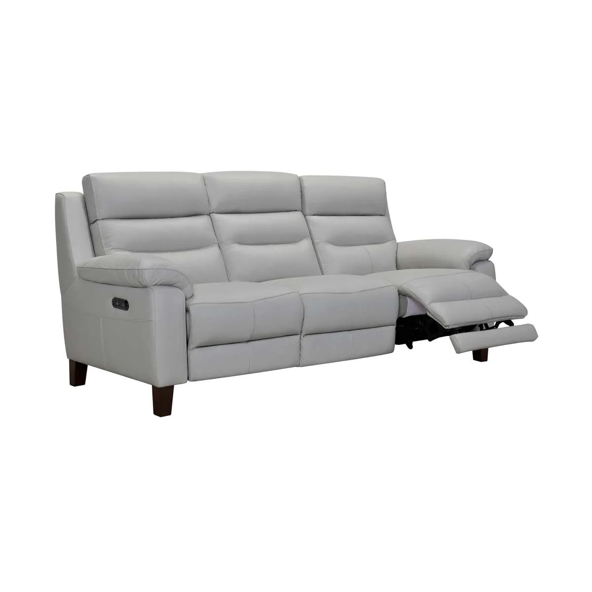 Hayward 82" Dove Gray Genuine Leather Power Reclining Sofa By Armen Living - Image 3