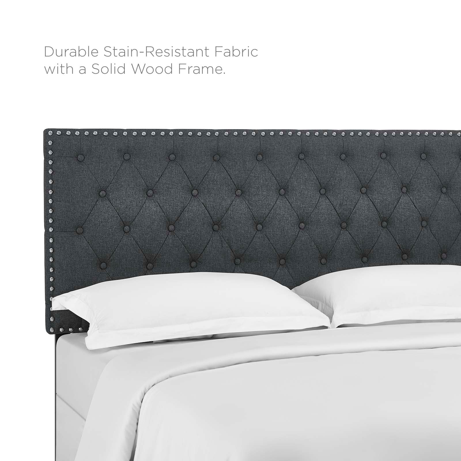 Helena Tufted Full / Queen Upholstered Linen Fabric Headboard By Modway - MOD-5860 - Image 5