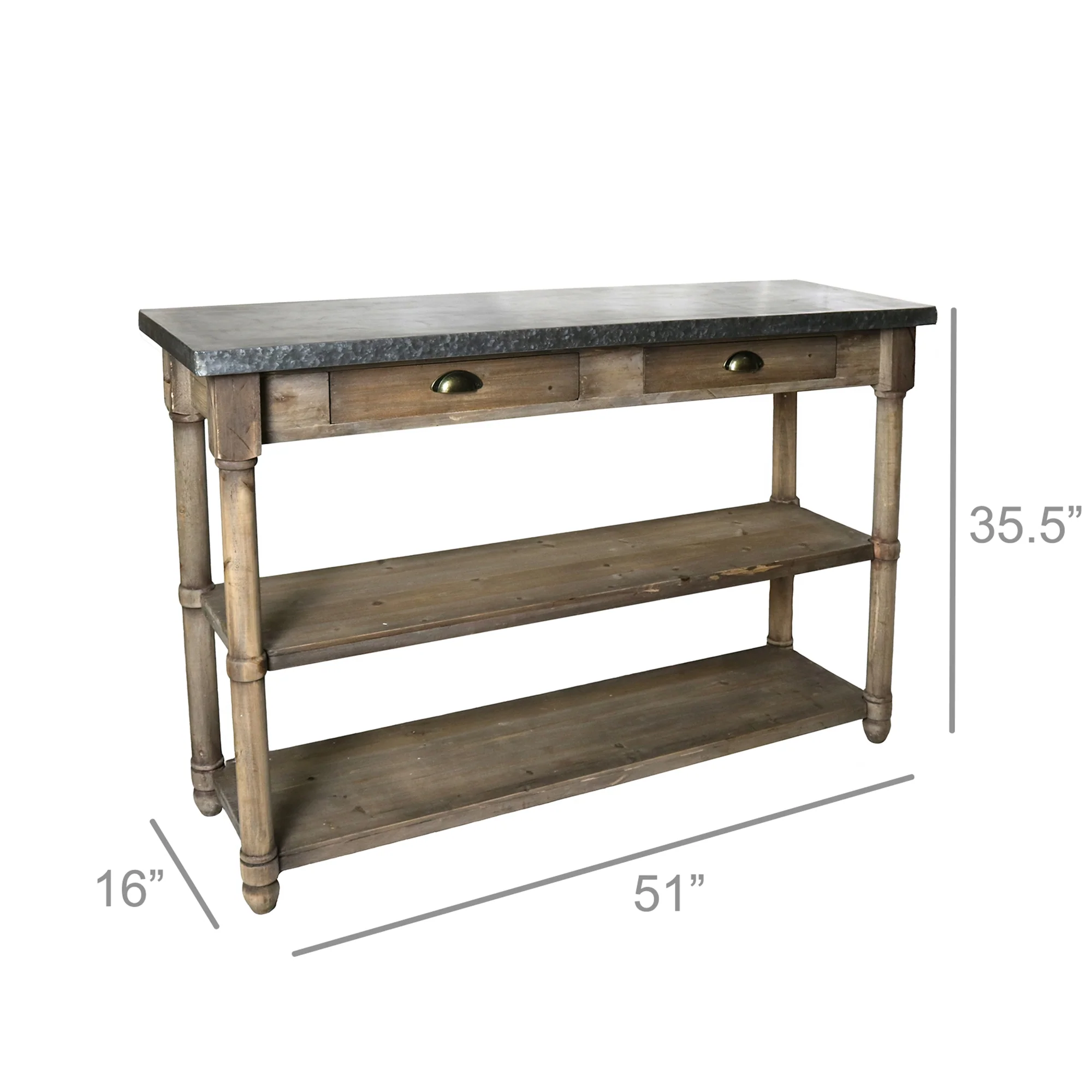 Henley Zinc Top Table By HomArt - Image 6