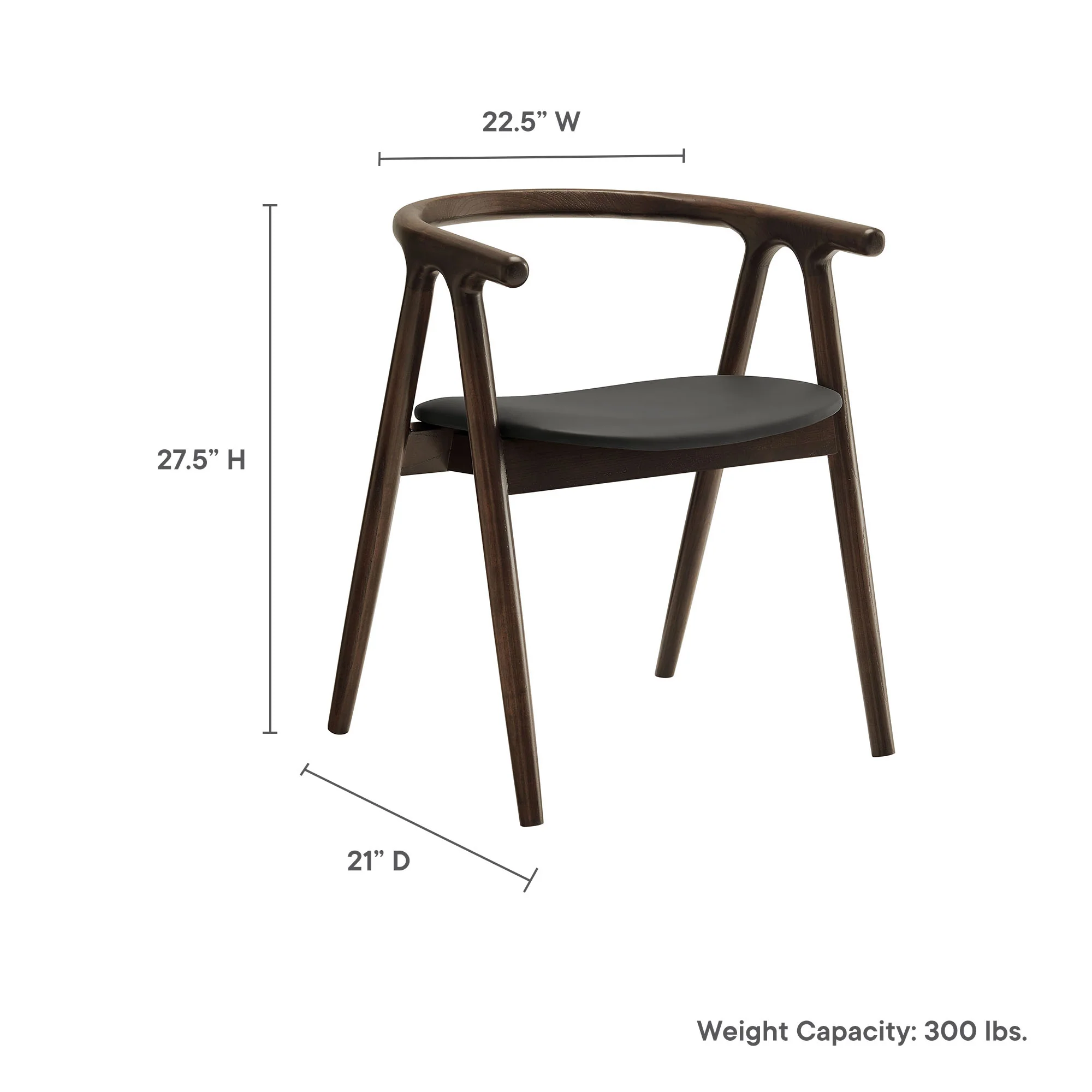 Henry Vegan Leather and Wood Dining Chair by Modway - Image 9