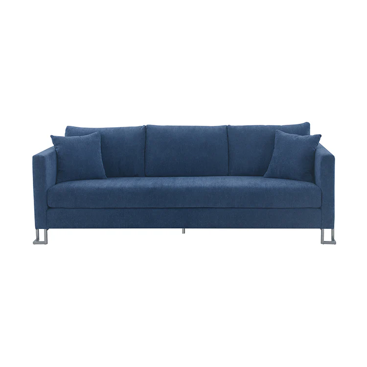 Heritage 2 Piece Blue Fabric Upholstered Sofa & Chair Set By Armen Living - Image 5