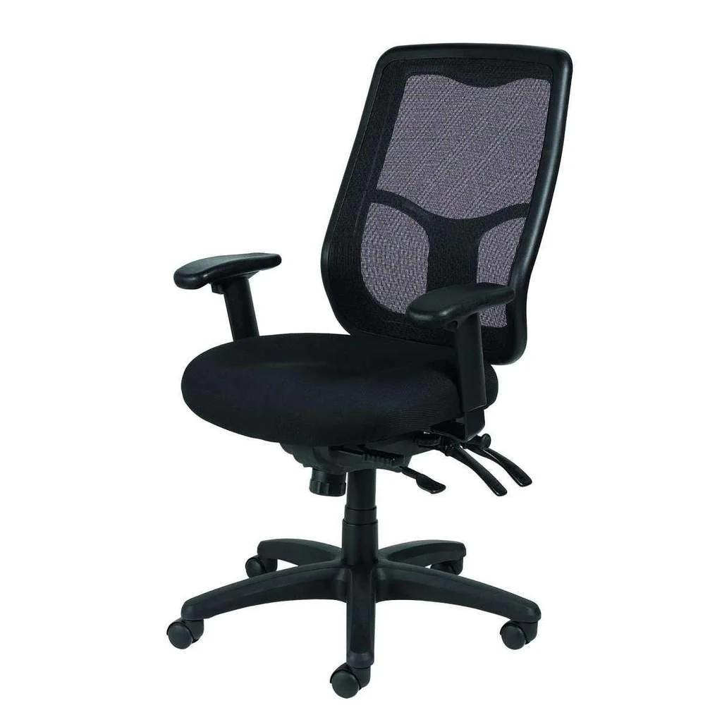 High Back Black Mesh Fabric Chair By Homeroots - Image 3