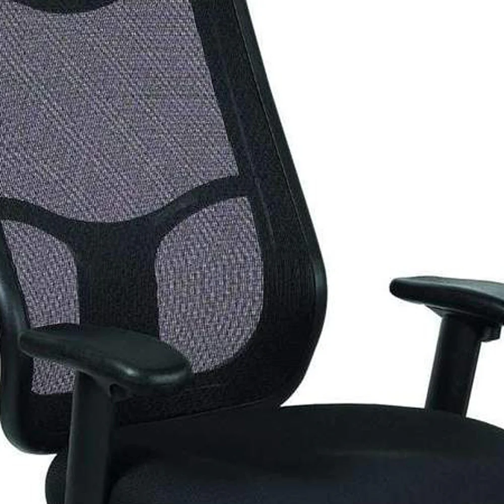 High Back Black Mesh Fabric Chair By Homeroots - Image 5