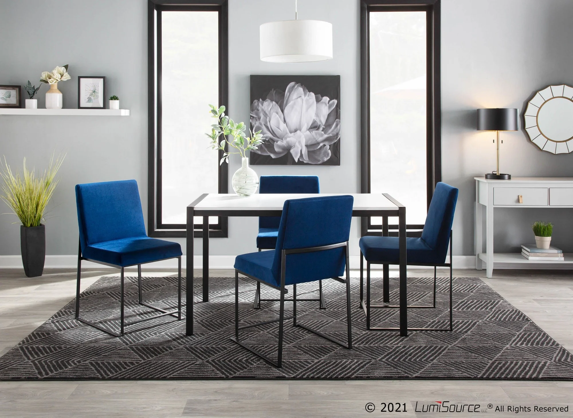 High Back Fuji Dining Chair - Set of 2 Black By LumiSource - DC-HBFUJI BKVBK2 - Image 18
