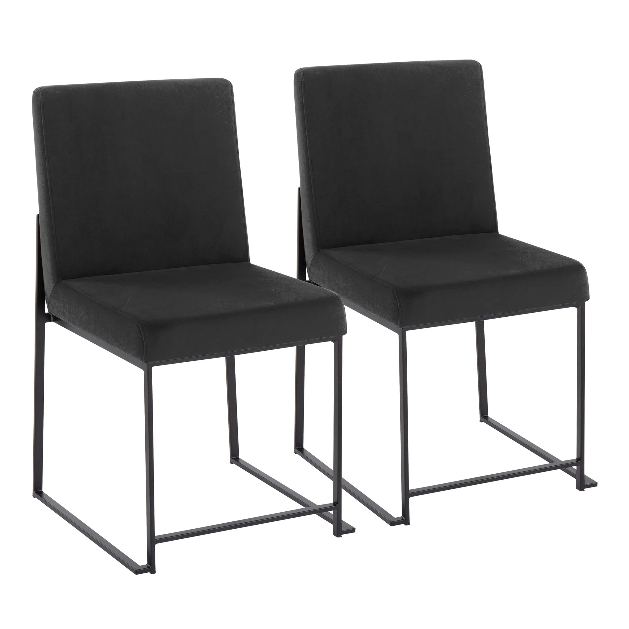 High Back Fuji Dining Chair - Set of 2 Black By LumiSource - DC-HBFUJI BKVBK2 - Image 2