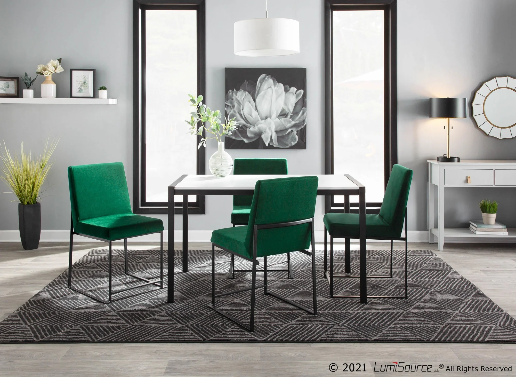 High Back Fuji Dining Chair - Set of 2 Black By LumiSource - DC-HBFUJI BKVBK2 - Image 28