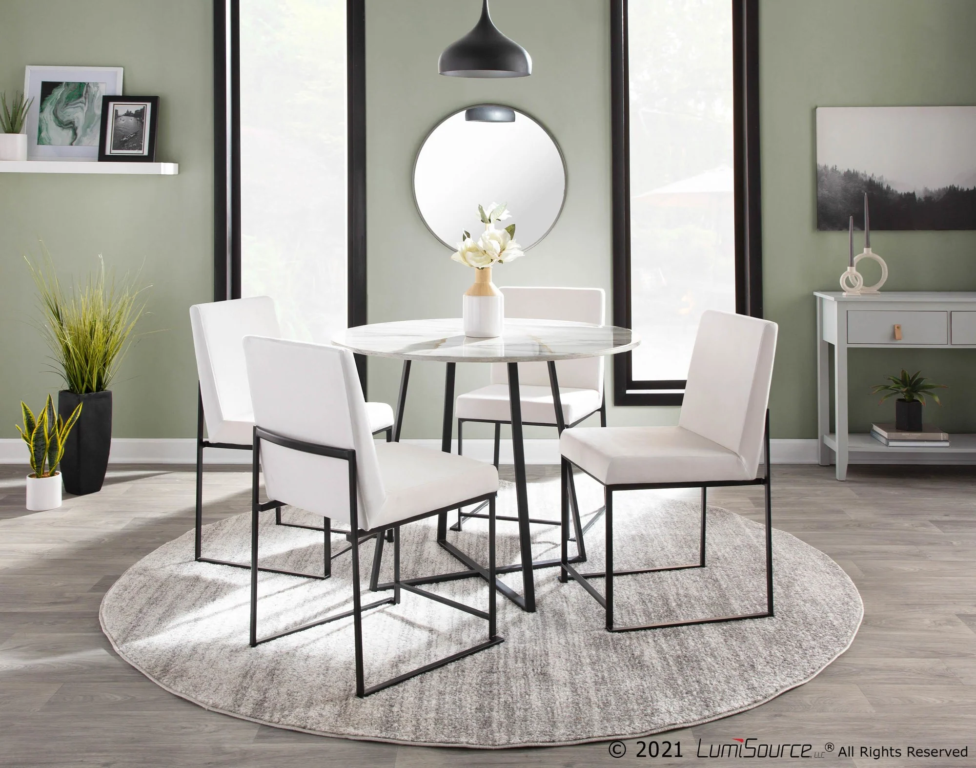 High Back Fuji Dining Chair - Set of 2 Black By LumiSource - DC-HBFUJI BKVBK2 - Image 38