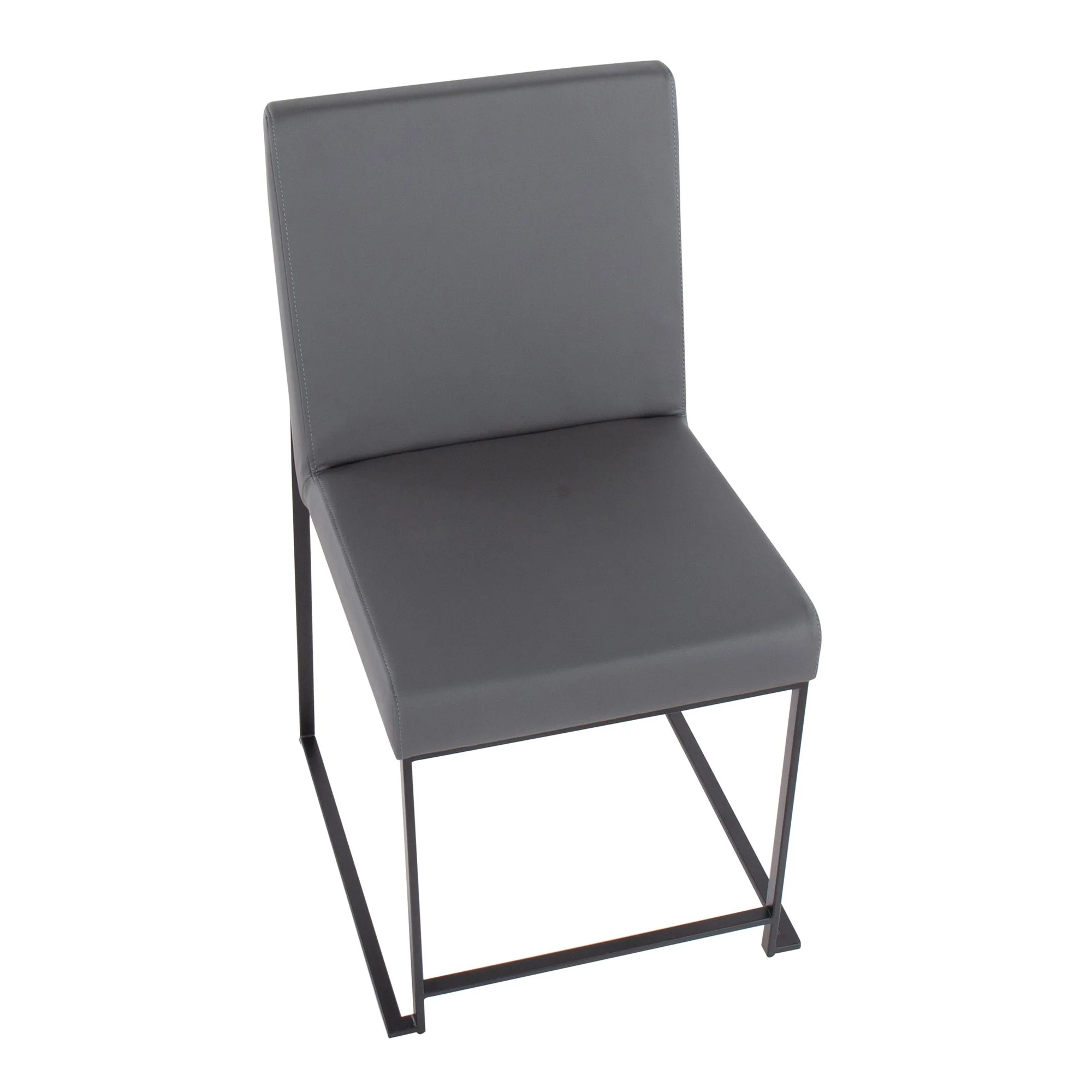 High Back Fuji Dining Chair - Set of 2 Gray By LumiSource - DC-HBFUJI BKGY2 - Image 4